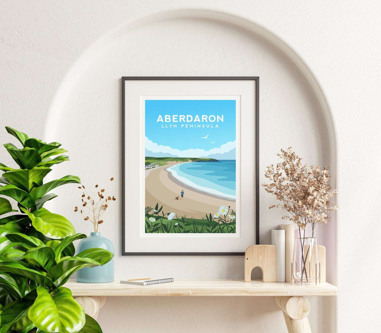 Aberdaron Print, Llyn Peninsula Wales Travel Wall Art Typelab