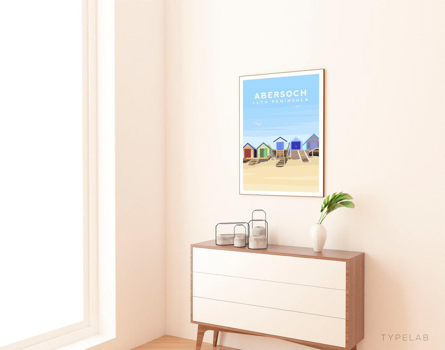 Abersoch, Llyn Peninsula Wales Travel Print Typelab