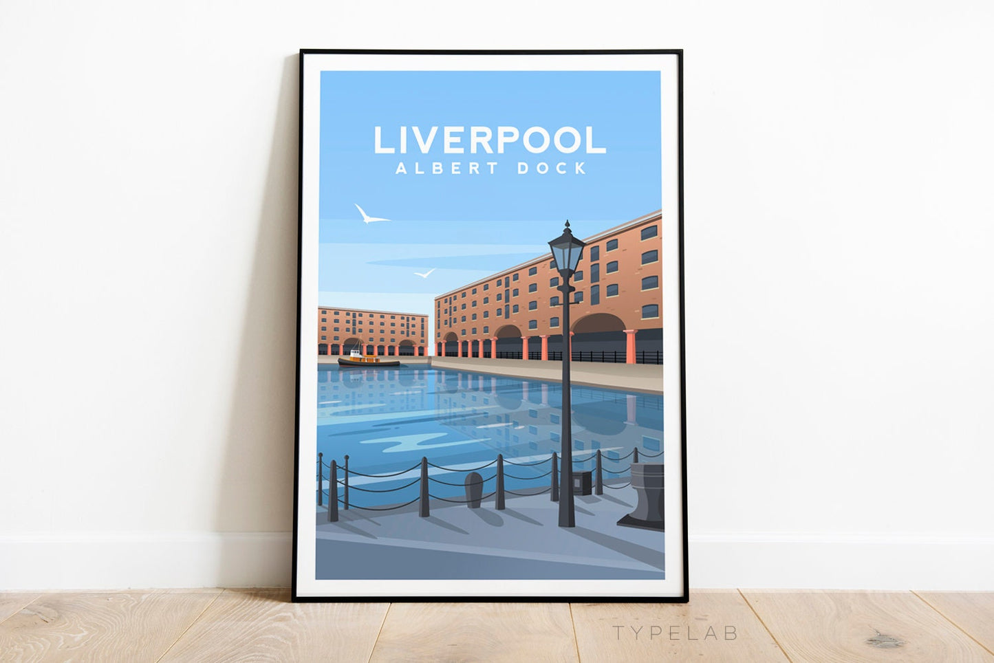 Albert Dock, Liverpool England Travel Print Typelab