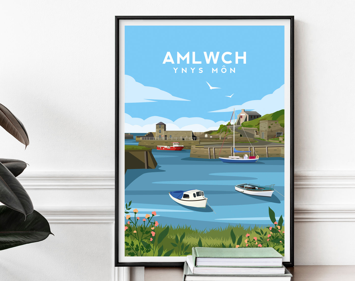 Amlwch Anglesey Print | Wales Coastal Travel Wall Art