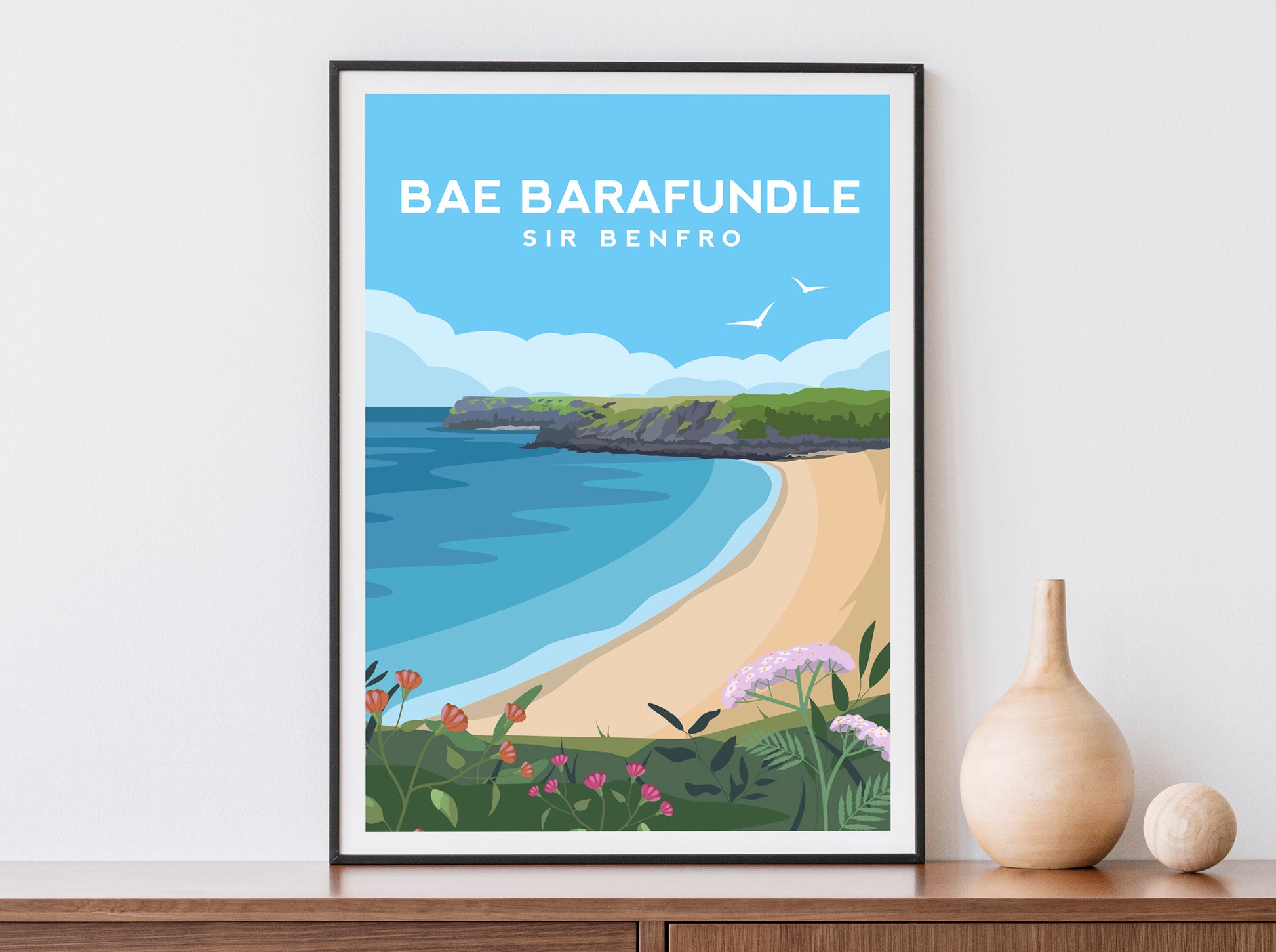 Barafundle Bay Print | Pembrokeshire Wales Beach Wall Art