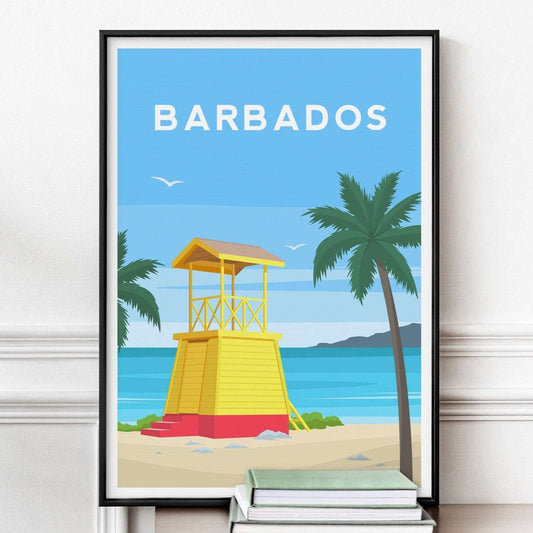 Barbados, Caribbean Travel Print Typelab