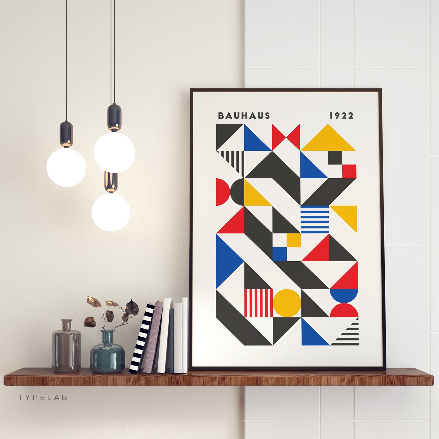 Bauhaus 1922 Geometric Art Print | Exhibition Retro Wall Art