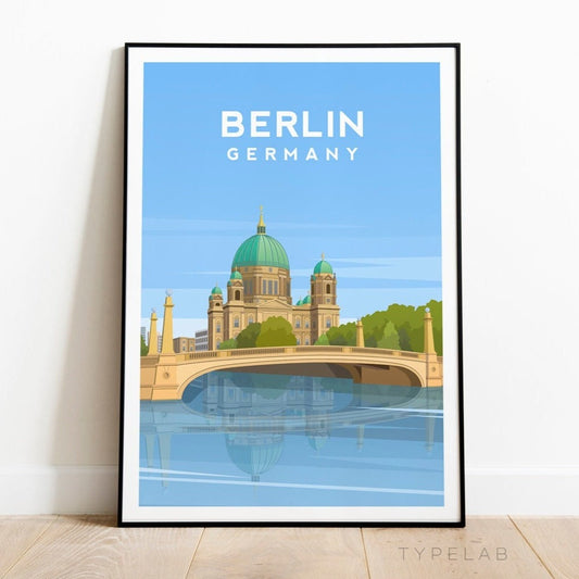 Berlin, Germany Travel Print Typelab