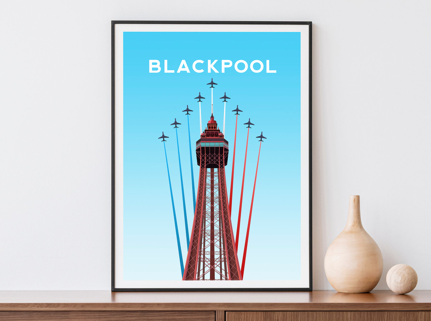 Blackpool Tower Print | Lancashire England Travel Wall Art