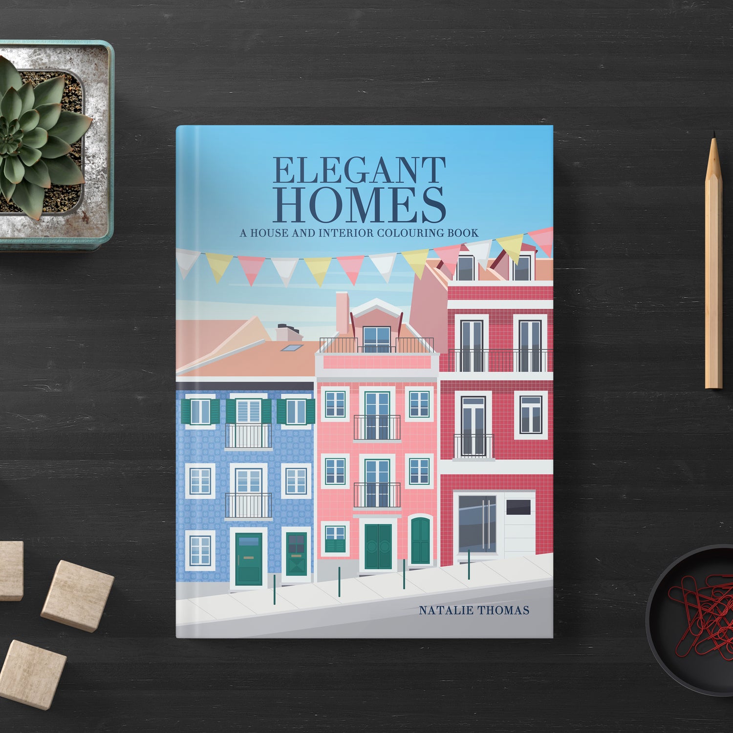 Elegant Homes: A House and Interior Colouring Book by Natalie Thomas