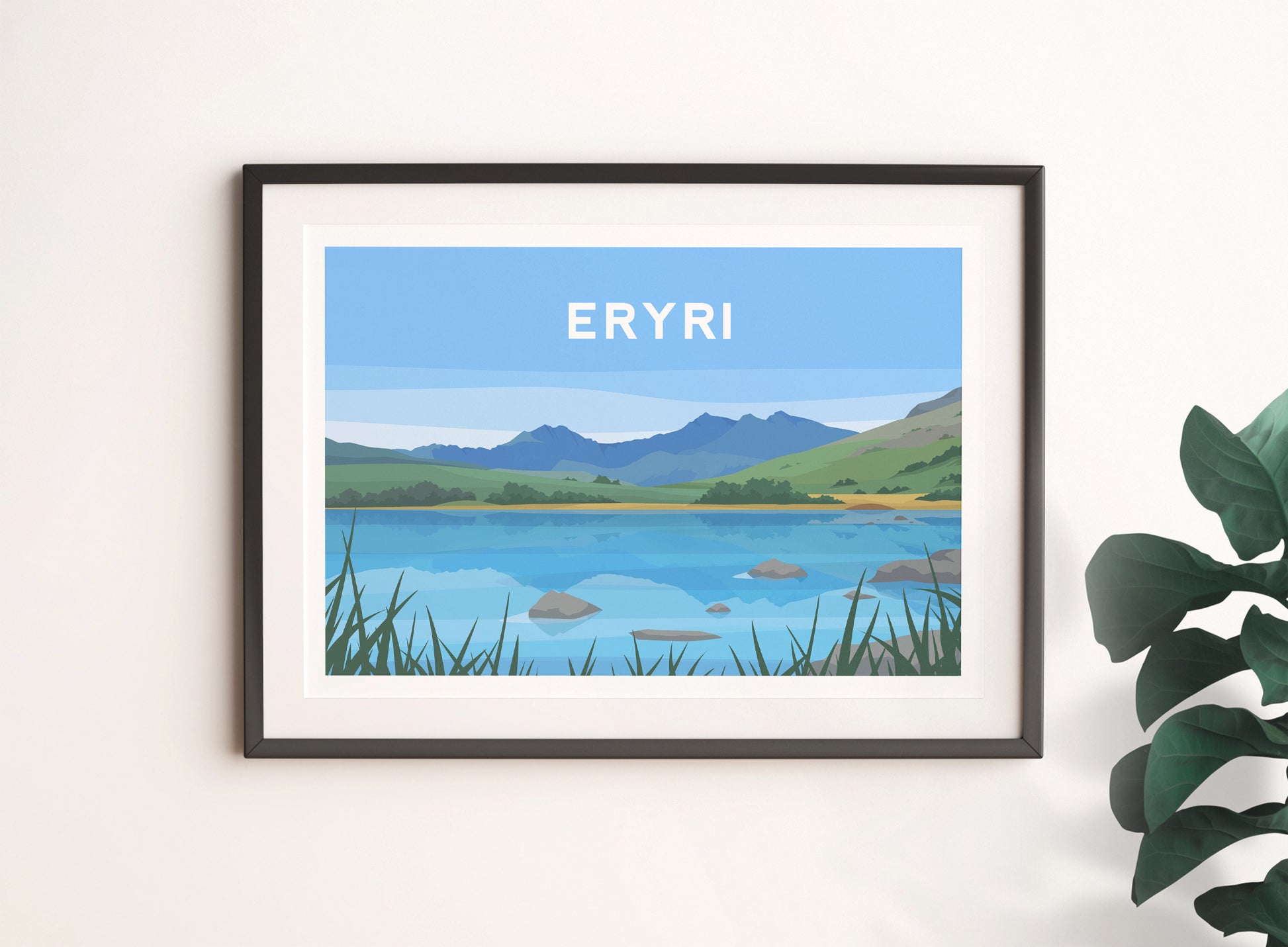 Snowdonia, Capel Curig Wales Travel Print Typelab