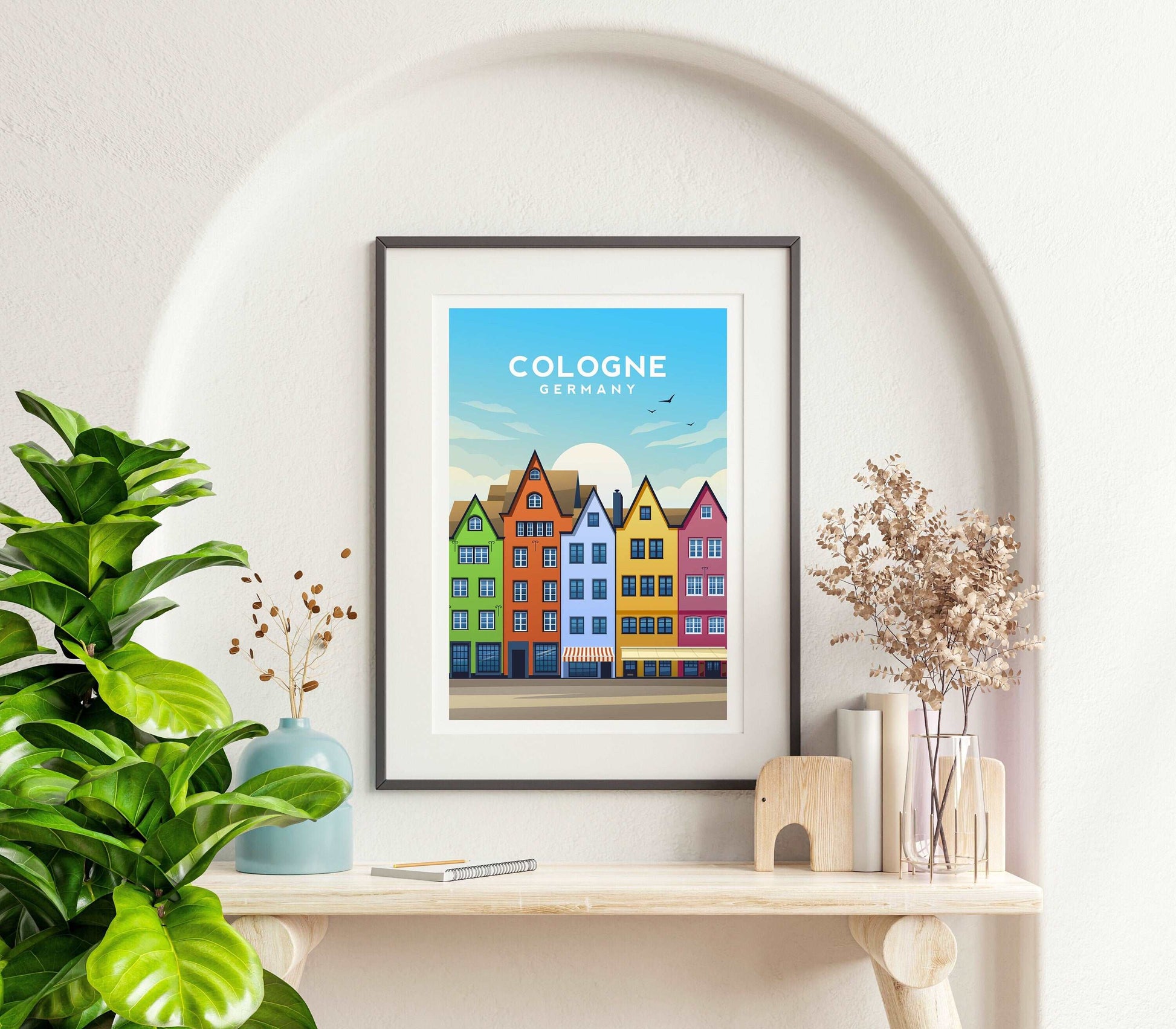Cologne, Germany Travel Print Typelab