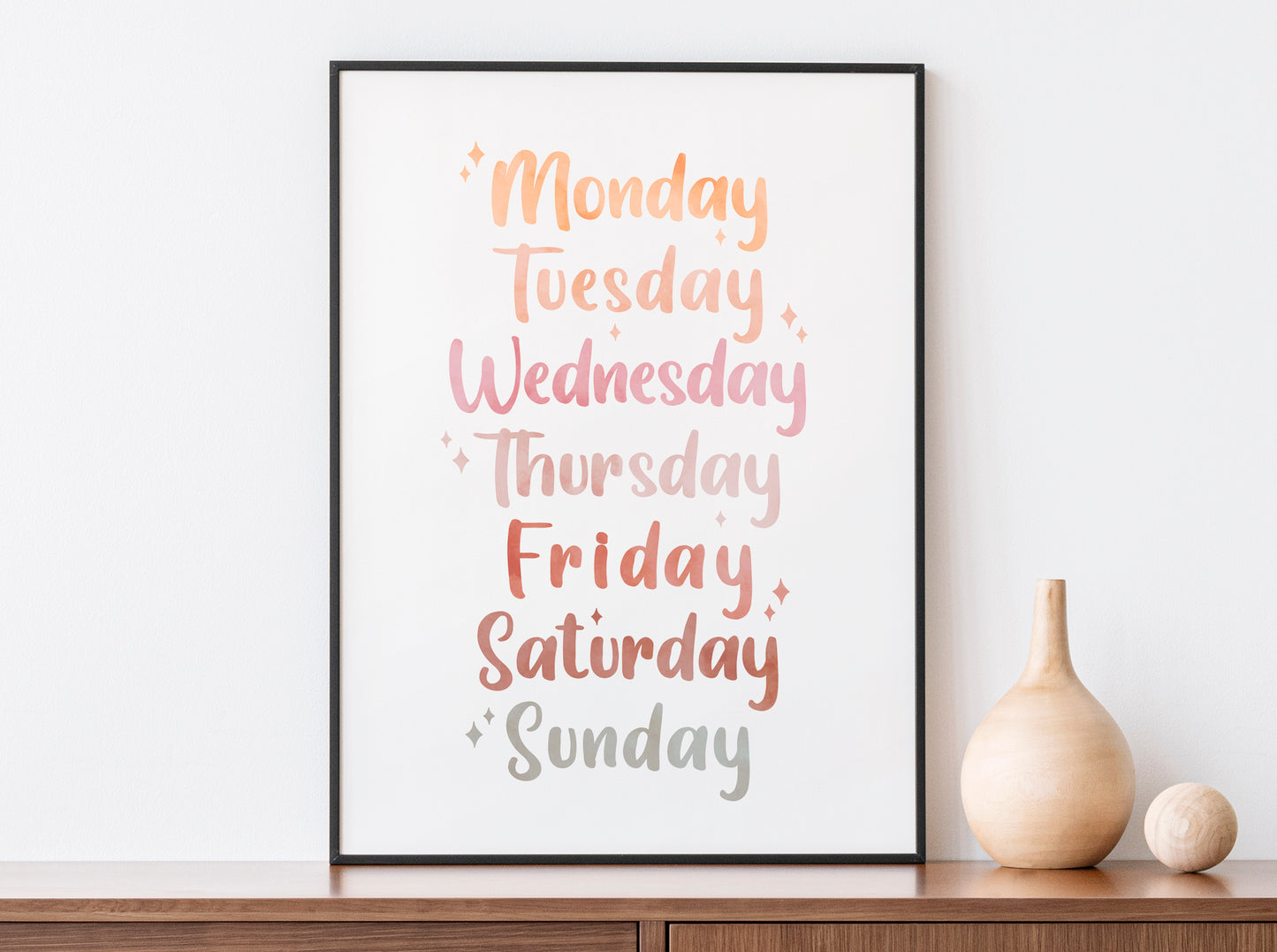 Neutral Educational Nursery Print Set of 4 | Alphabet Wall Art - Typelab