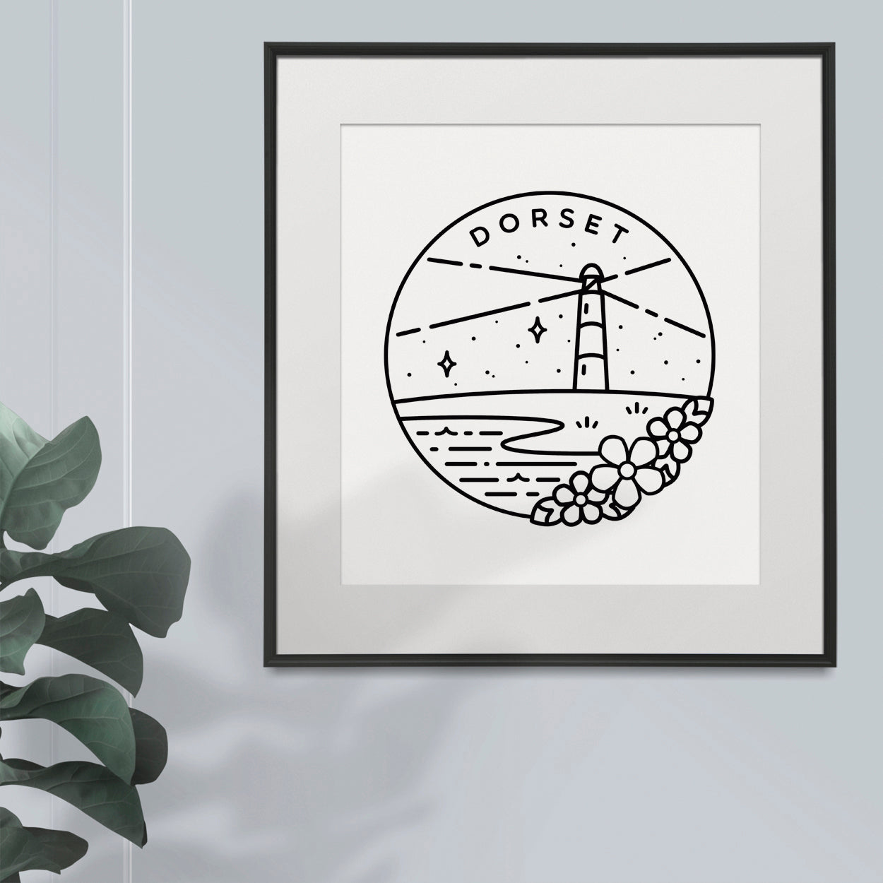 Dorset, England Circle Emblem Print Typelab