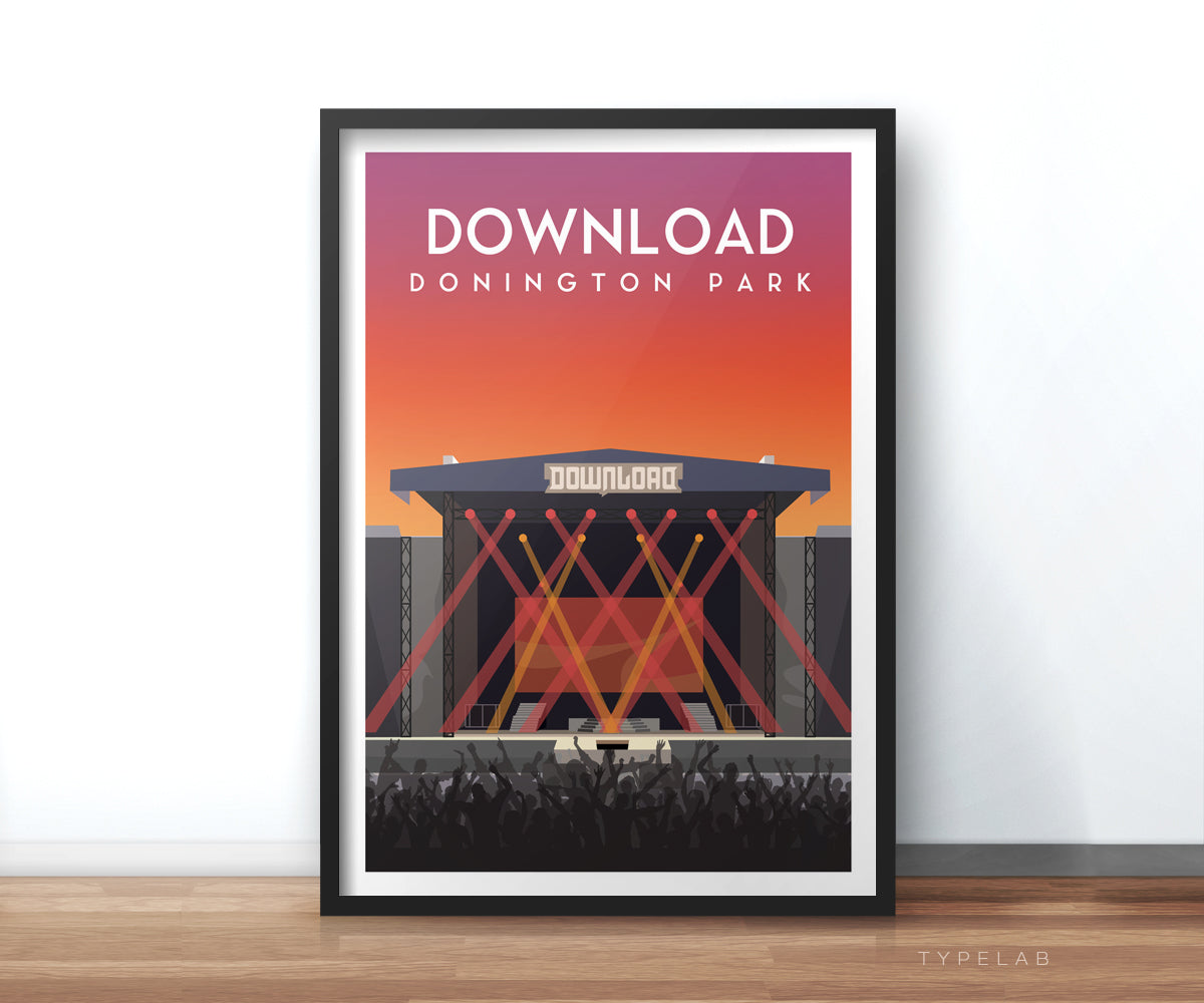 Download Festival Art Print, Donington Park by Typelab