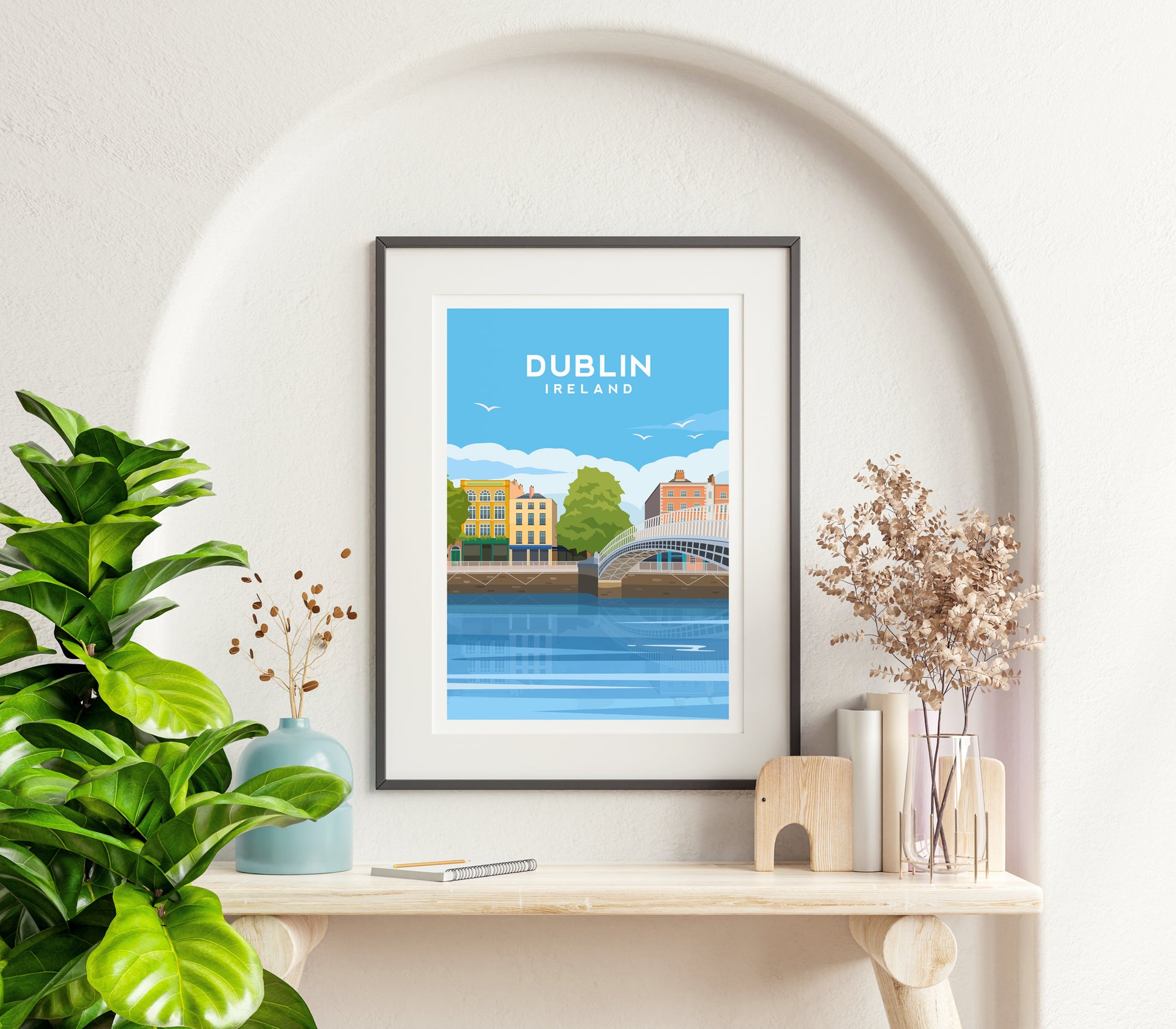 Dublin Ireland Print | Irish City Travel Wall Art