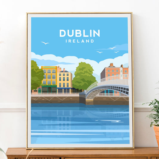 Dublin Ireland Print | Irish City Travel Wall Art