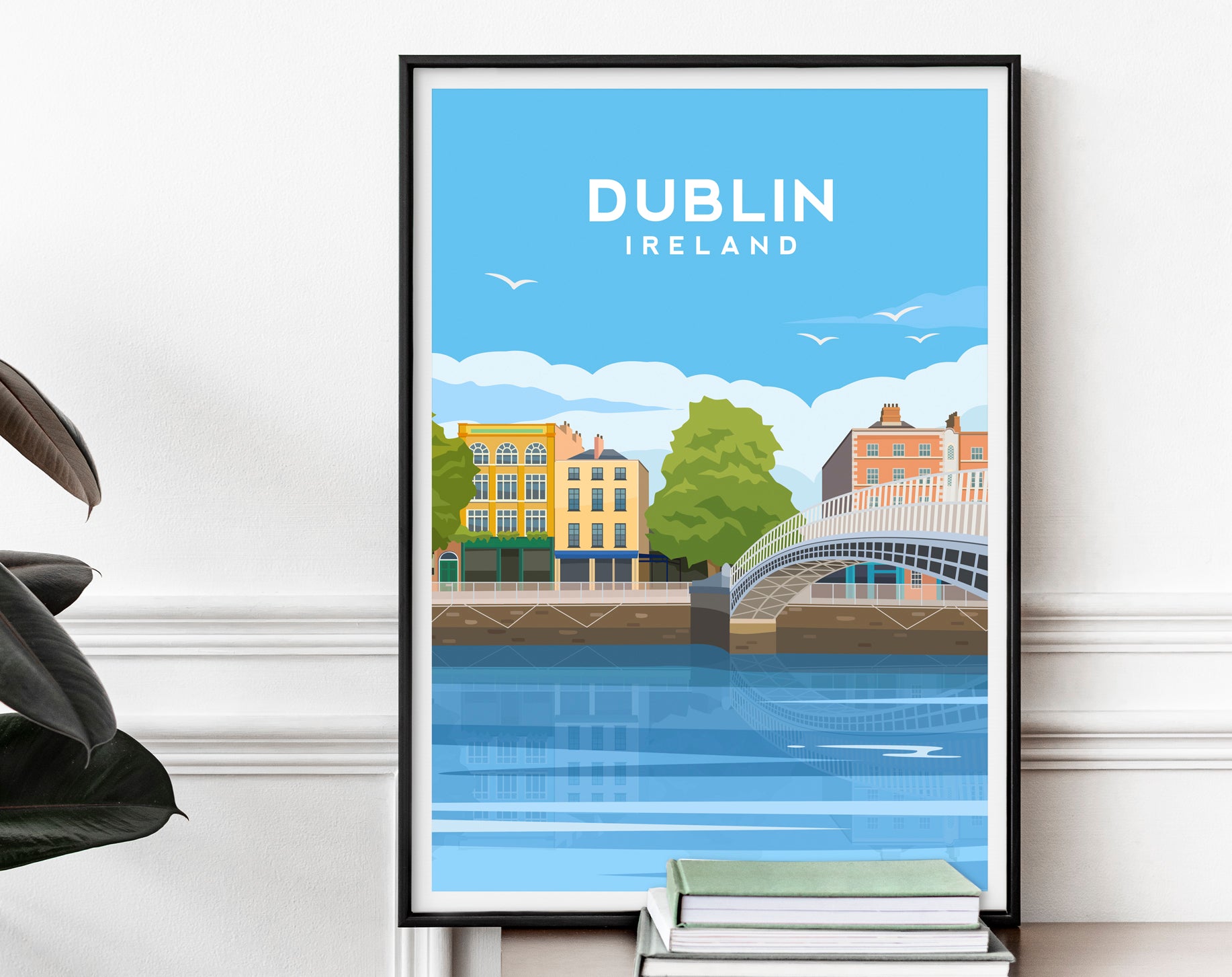 Dublin Ireland Print | Irish City Travel Wall Art