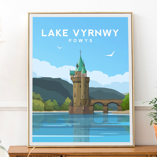 Lake Vyrnwy Print | Powys Wales Landscape Wall Art