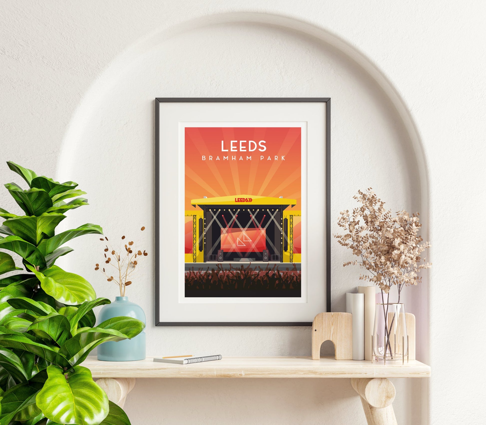 Leeds Festival Print, Bramham Park Music Wall Art Typelab