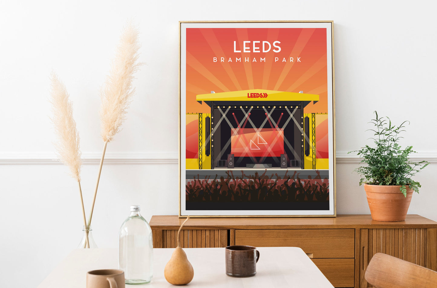 Leeds Festival Print, Bramham Park Music Wall Art Typelab
