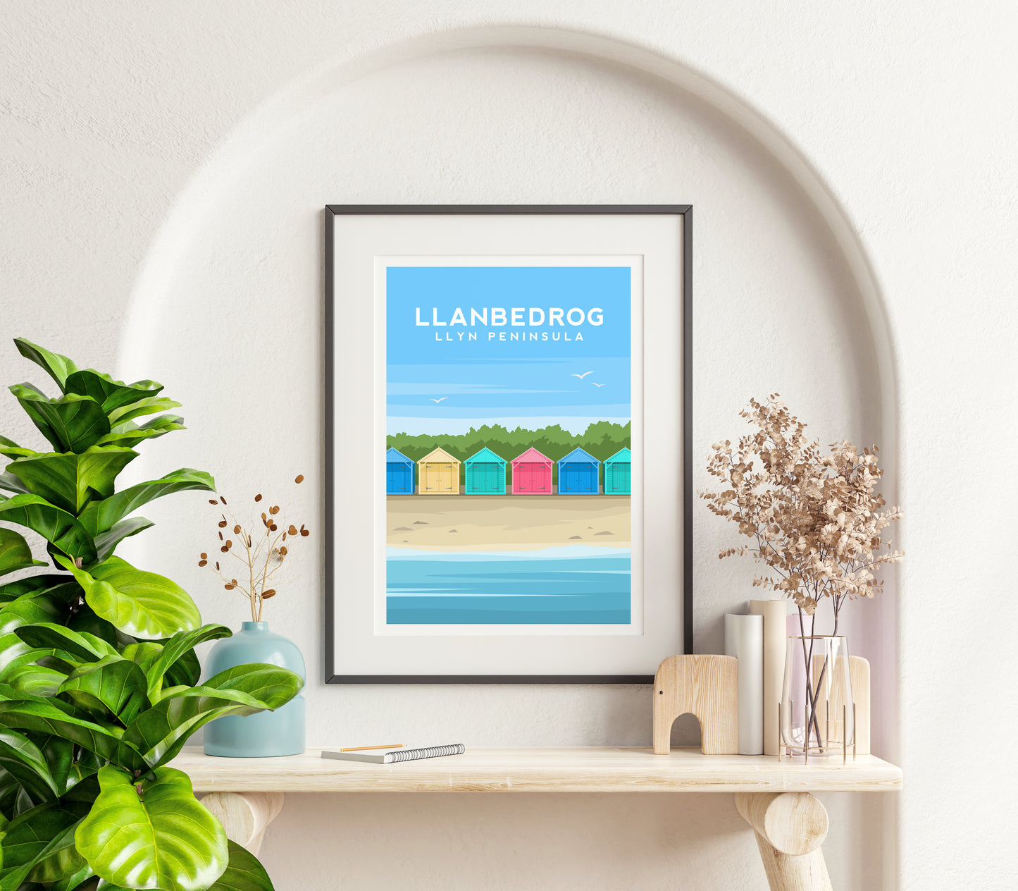 Llanbedrog Llyn Peninsula Wales Print - Typelab