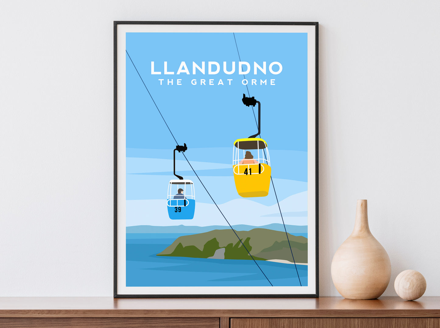 Set of 4 Conwy Wales Prints | Betws Y Coed - Llanrwst - Llandudno Wall Art - Typelab