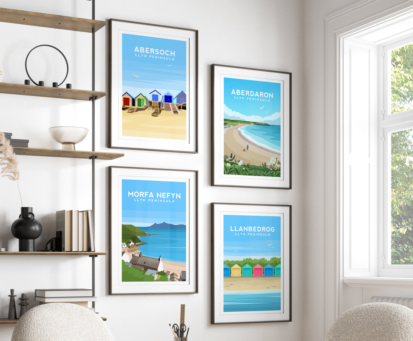 Llanbedrog Llyn Peninsula Wales Print - Typelab