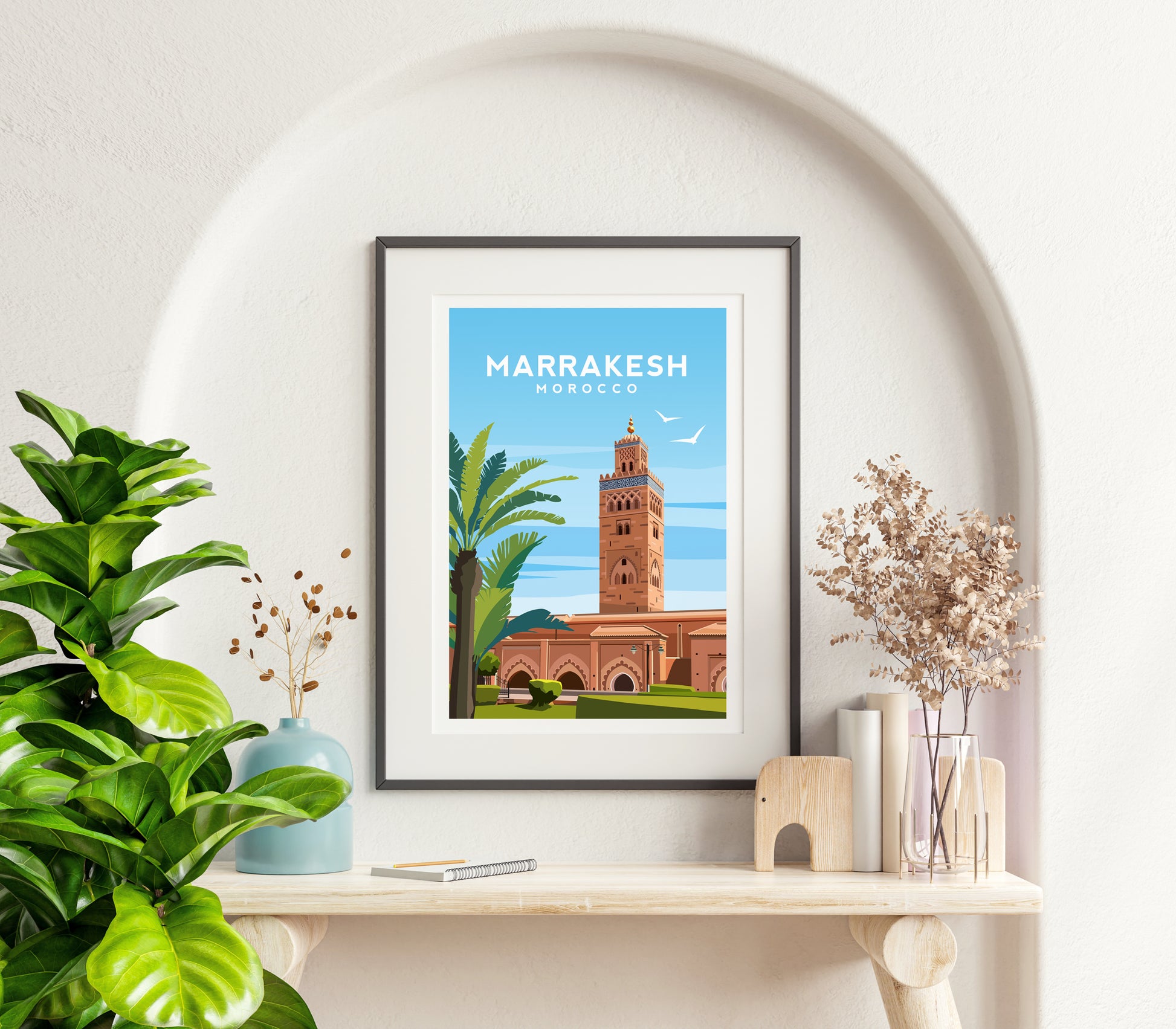 Marrakesh Print | Morocco Travel Wall Art by Typelab