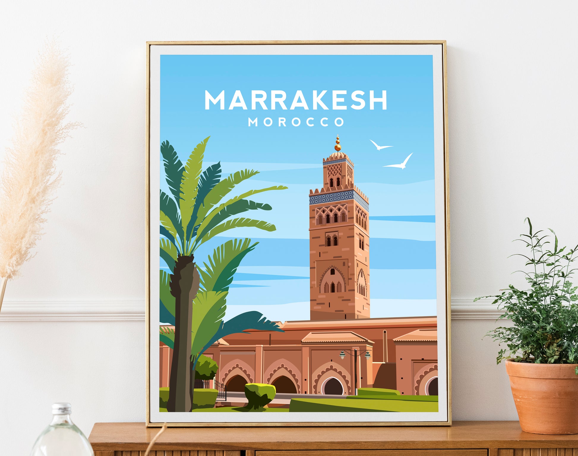 Marrakesh Print | Morocco Travel Wall Art by Typelab