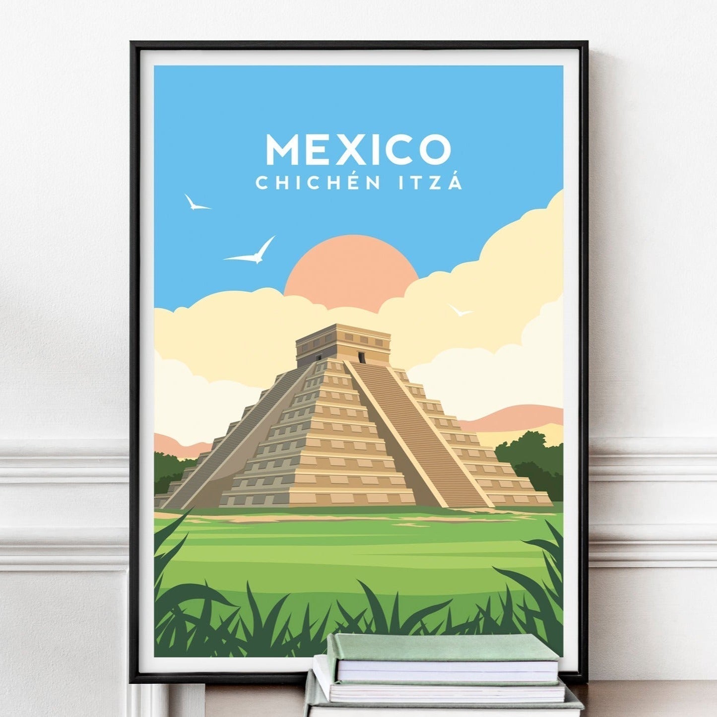 Mexico, Chichen Itza Travel Print Typelab