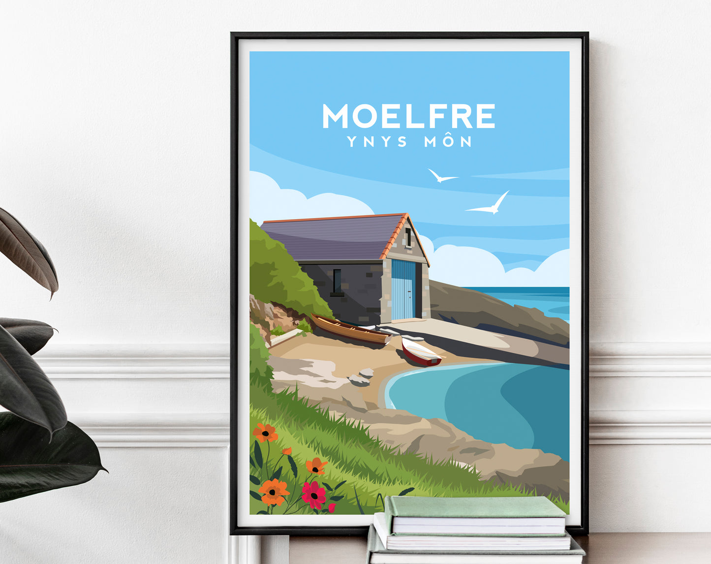 Moelfre Anglesey Print | Coastal Wales Travel Wall Art