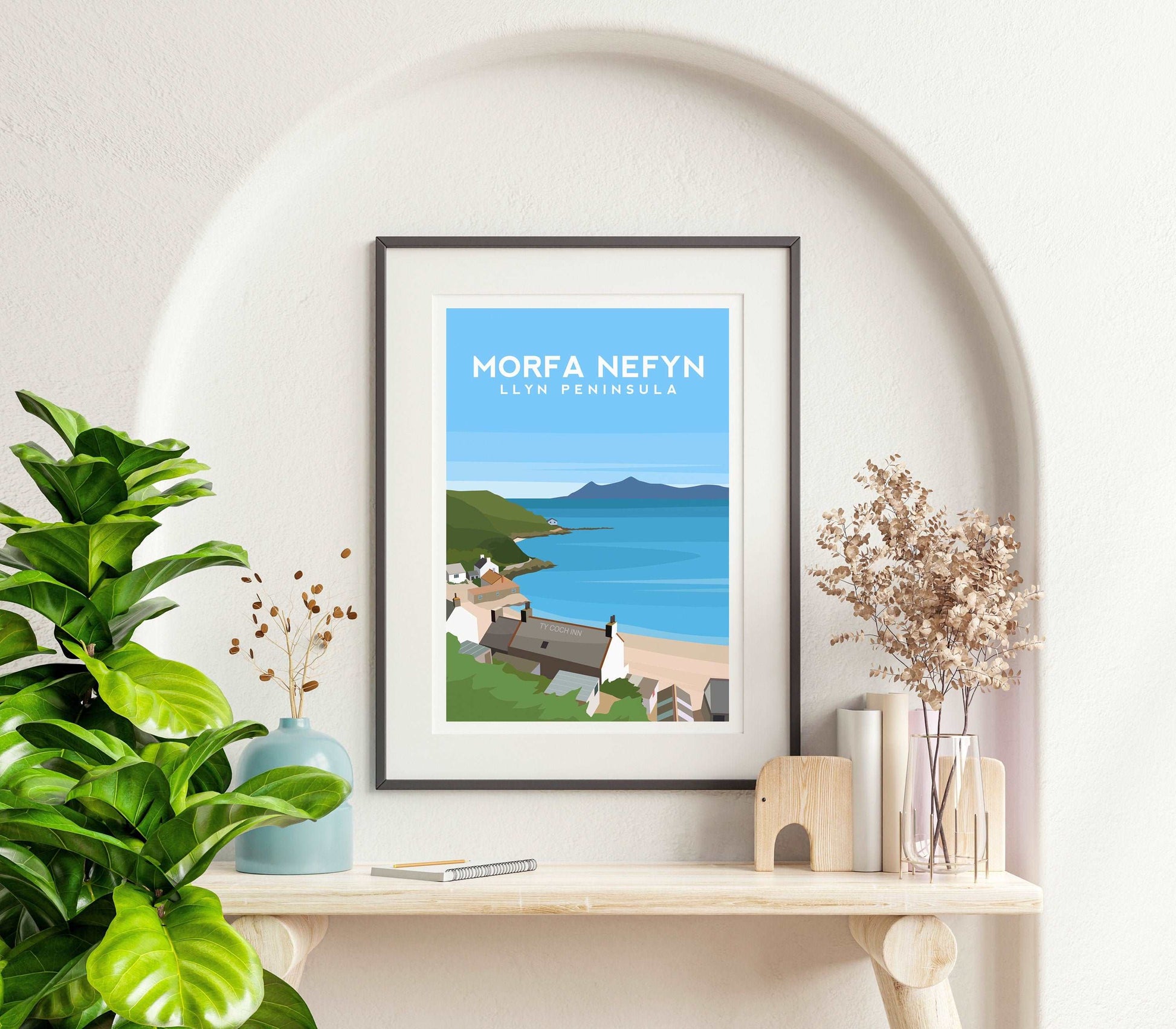 Morfa Nefyn, Llyn Peninsula Wales Travel Print Typelab