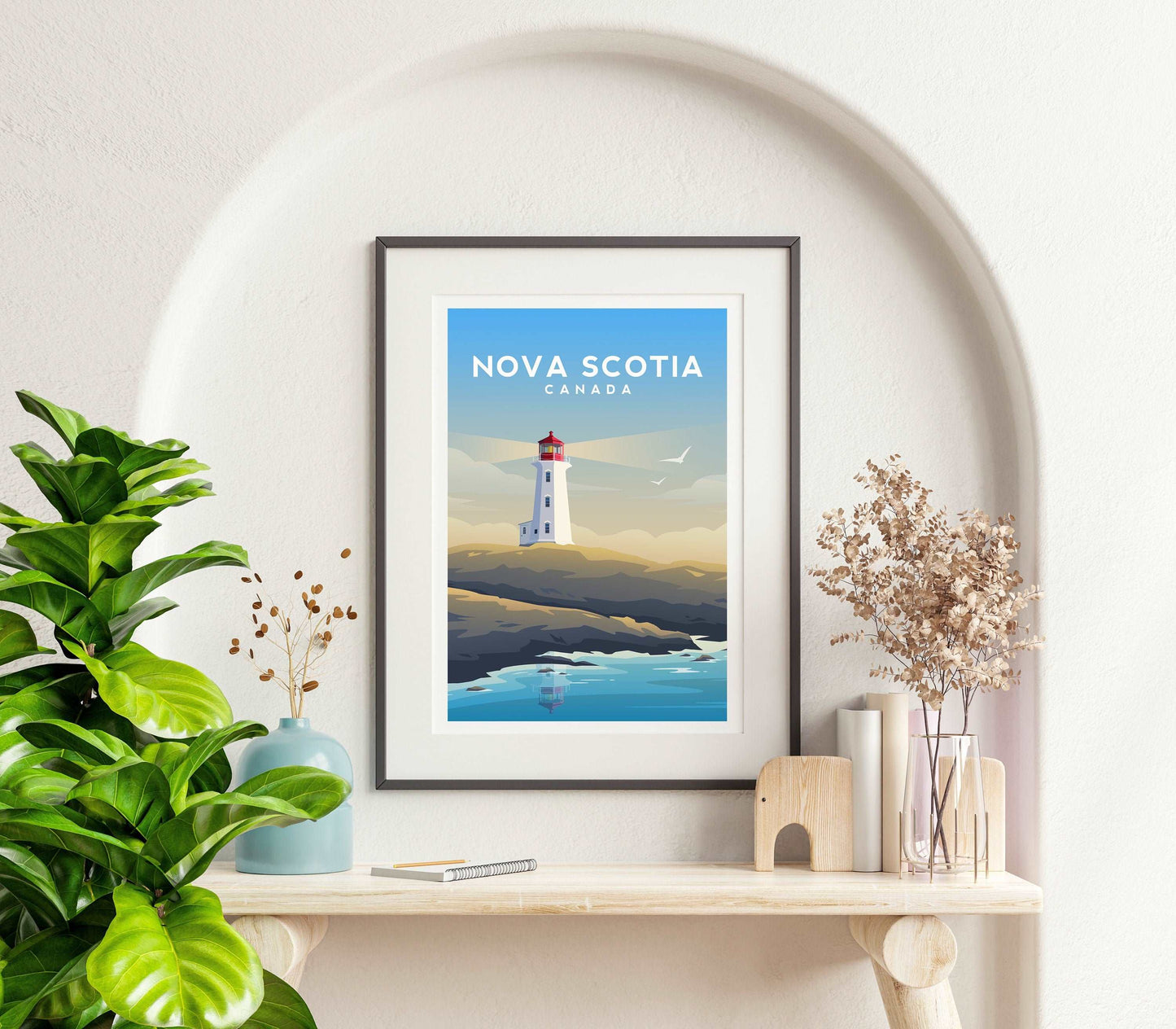 Nova Scotia, Canada Travel Print Typelab