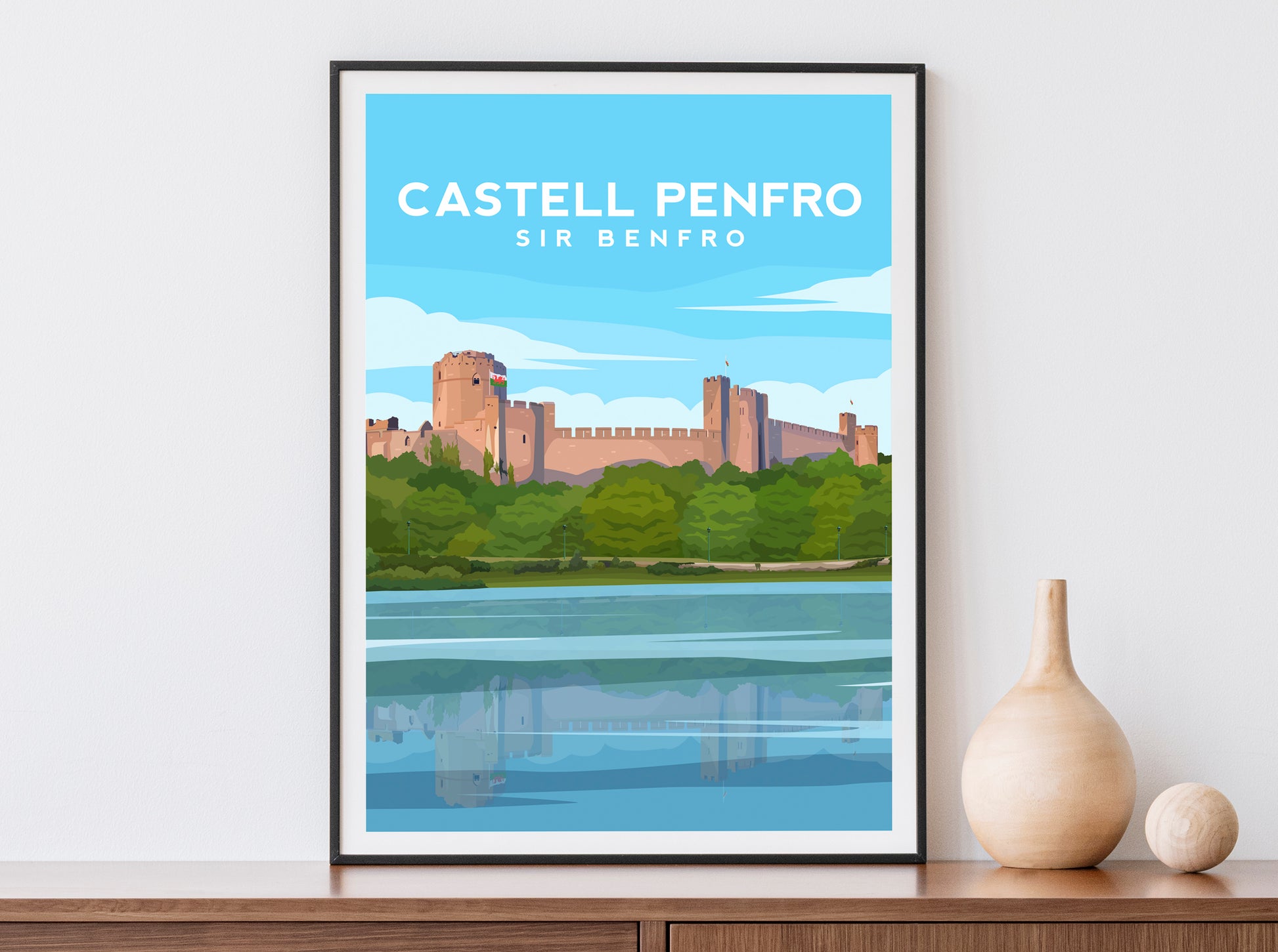 Pembroke Castle Print | Pembrokeshire Wales Travel Wall Art