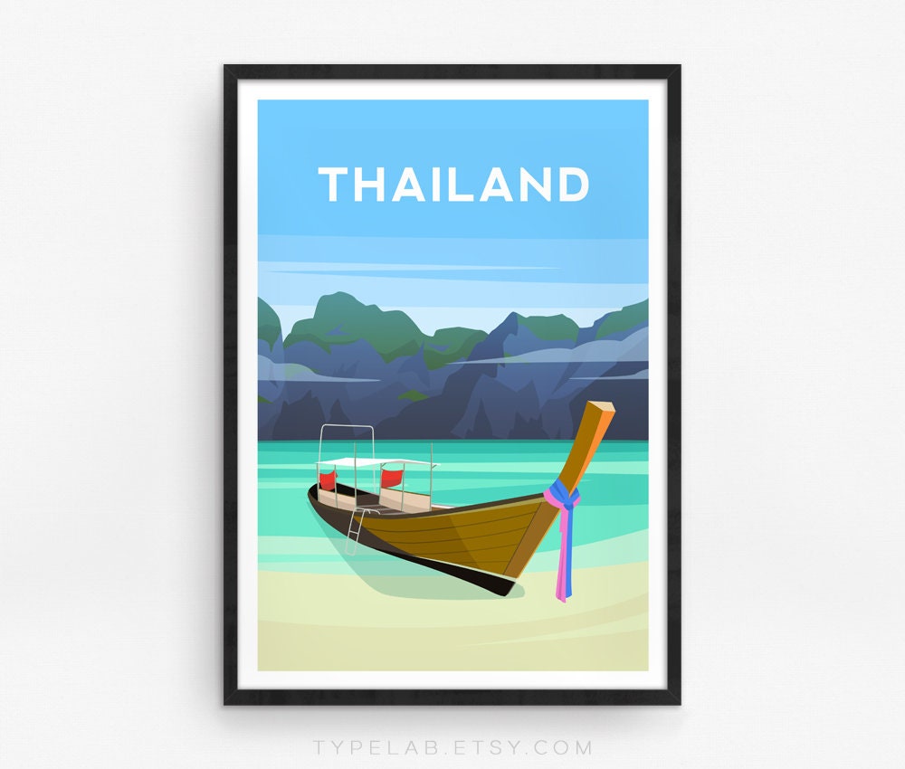 Phi Phi Island, Thailand Travel Print Typelab