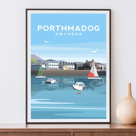 Porthmadog, Gwynedd Wales Travel Print Typelab