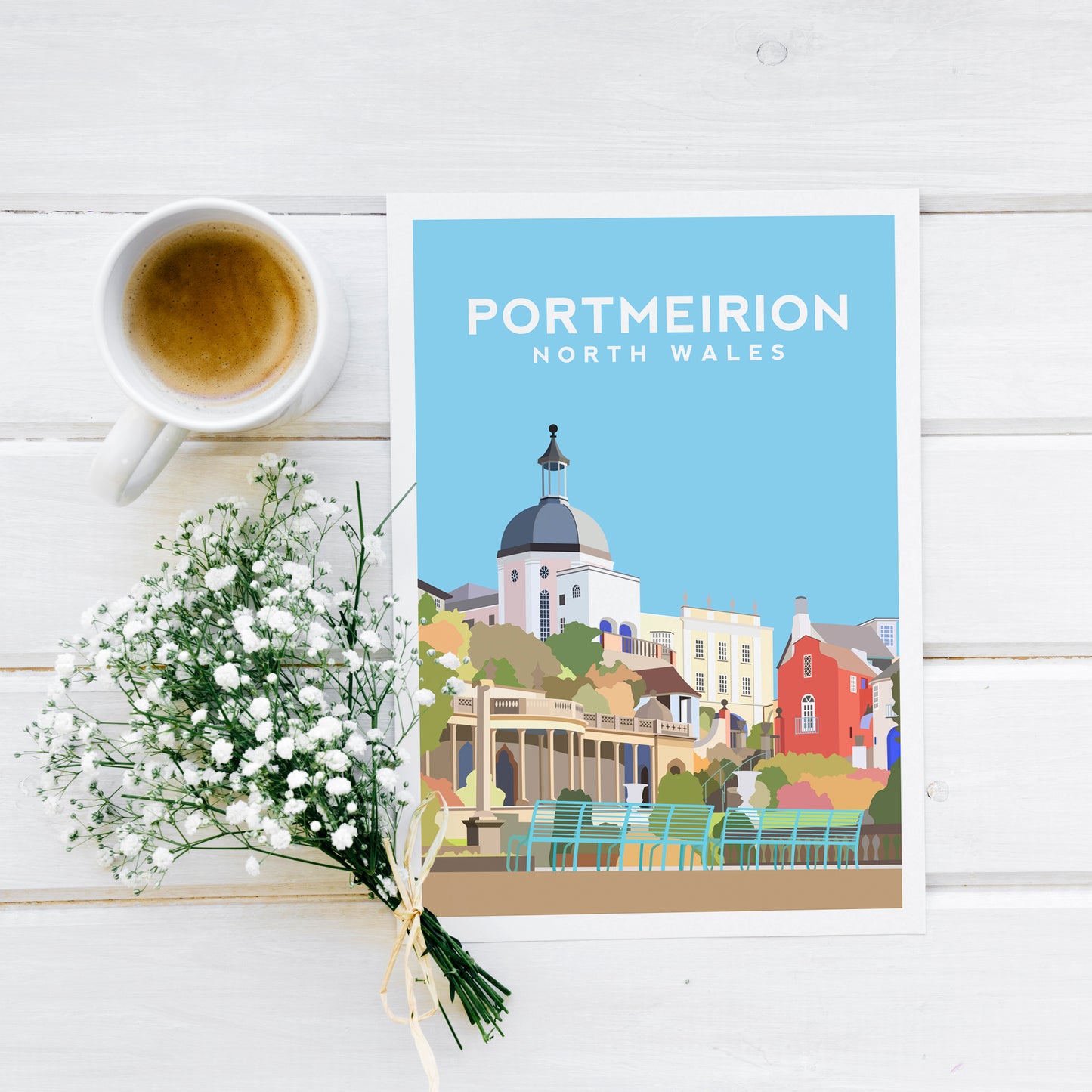 Portmeirion Wales Print | Gwynedd Travel Wall Art