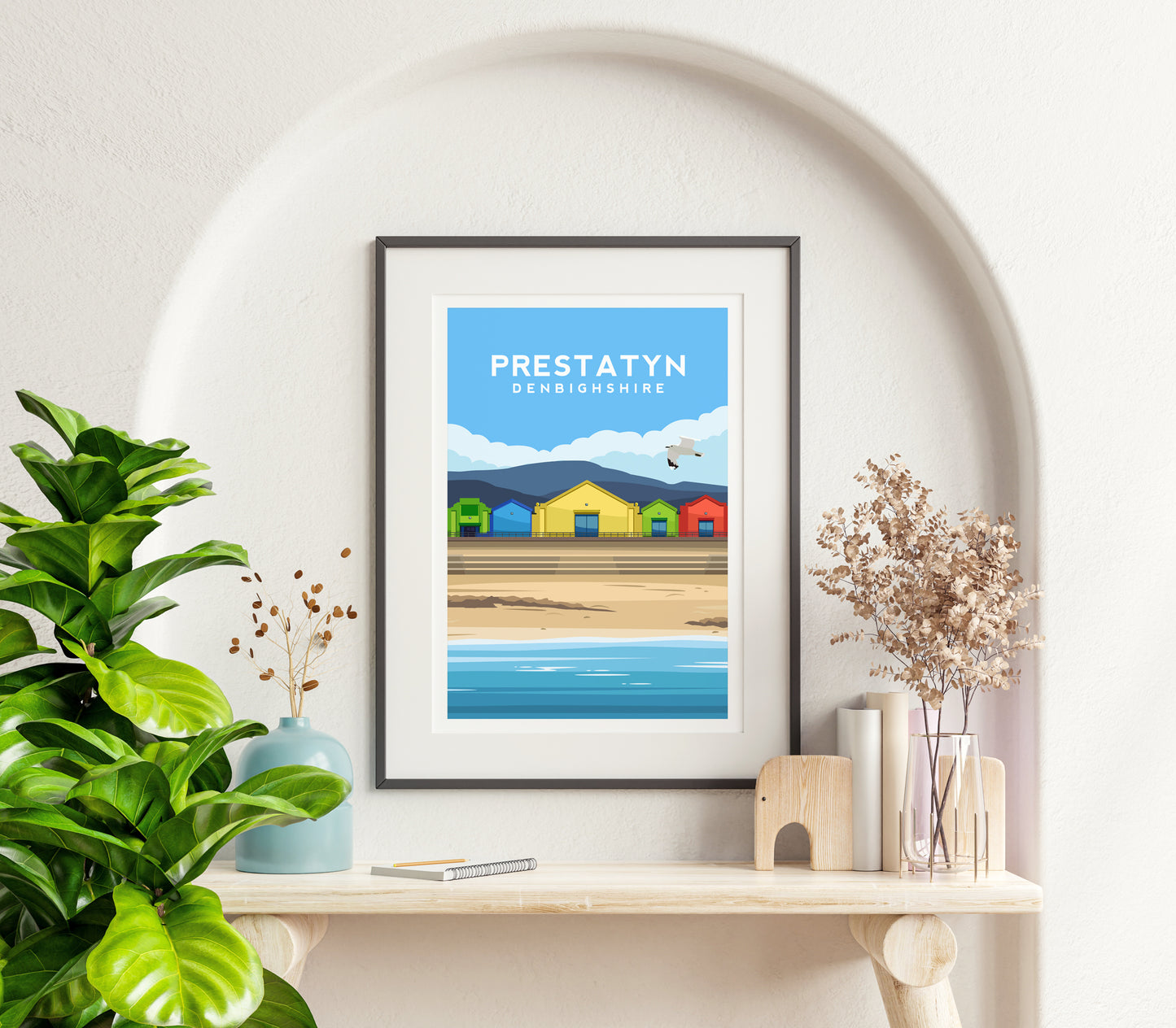 Prestatyn Beach Print | Wales Coastal Travel Wall Art