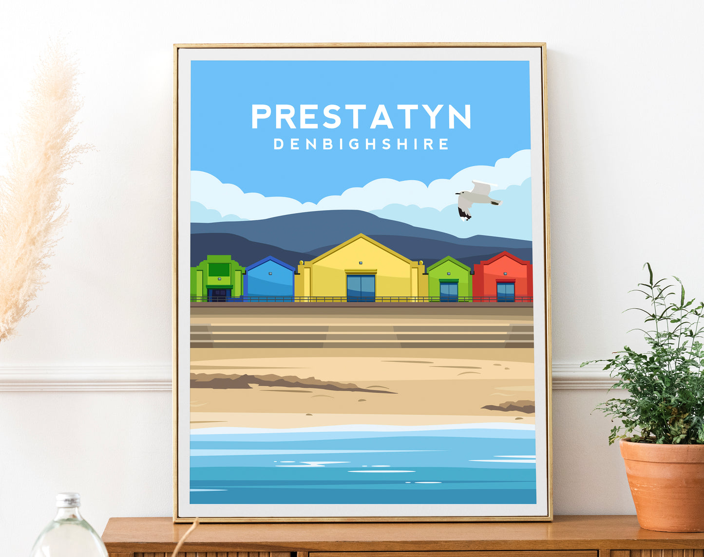 Prestatyn Beach Print | Wales Coastal Travel Wall Art