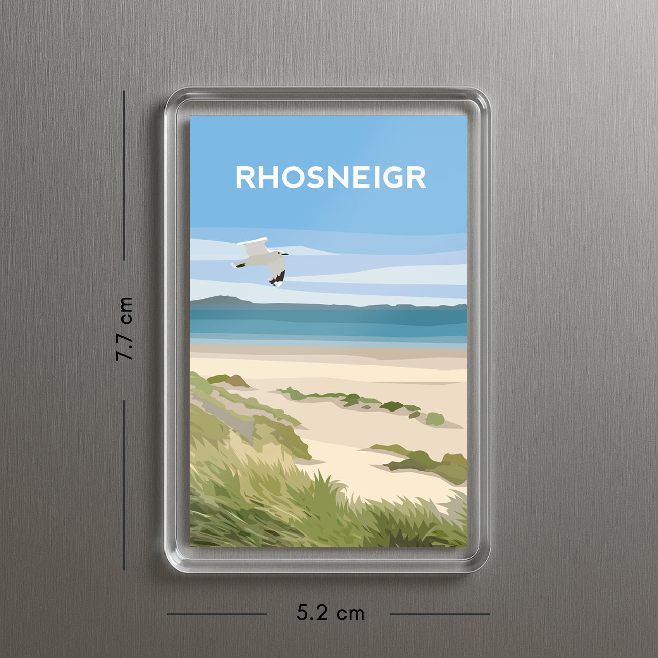 Rhosneigr Anglesey Acrylic Fridge Magnet | Wales Travel Magnet