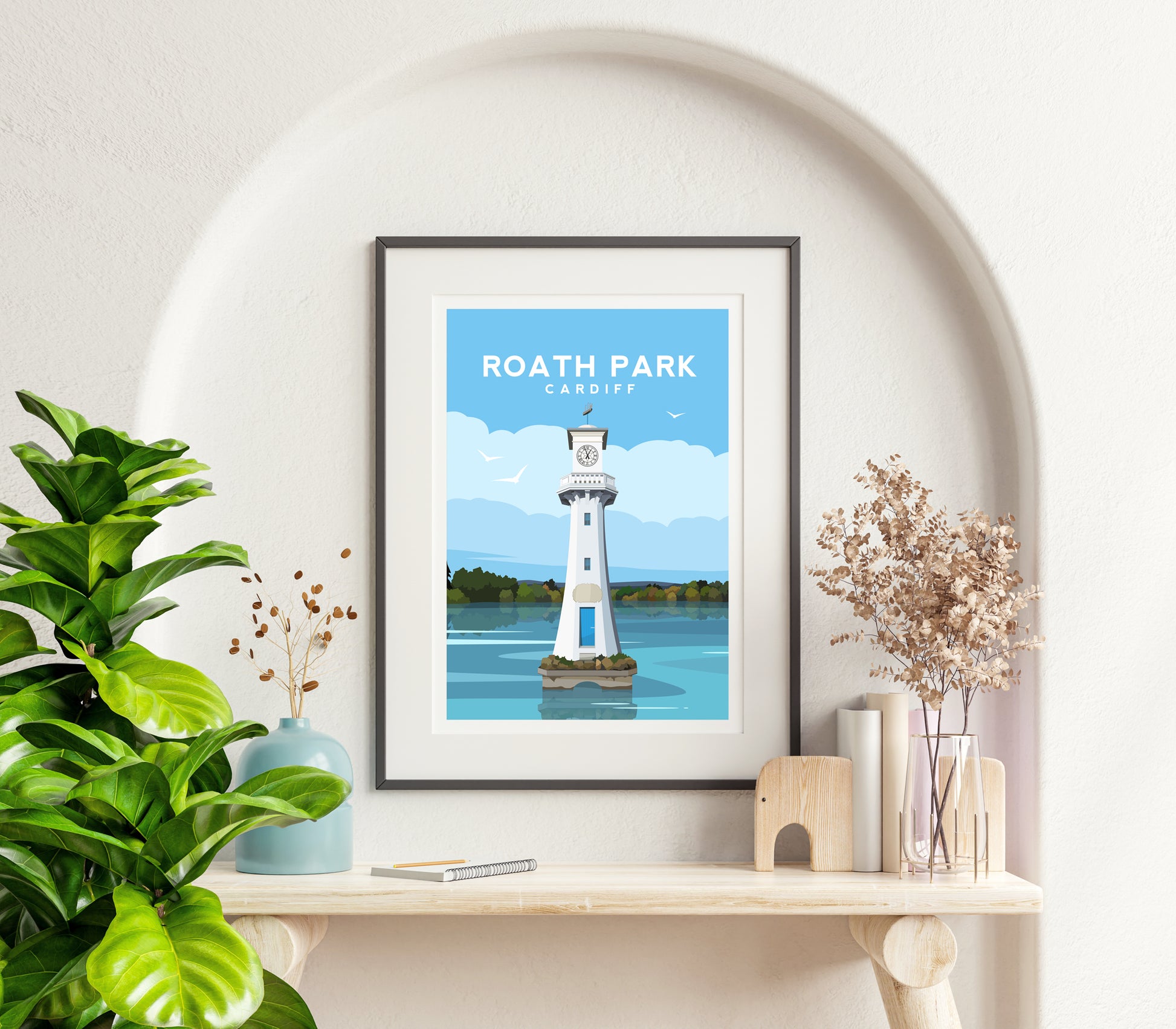 Cardiff Print | Roath Park Wales Travel Wall Art