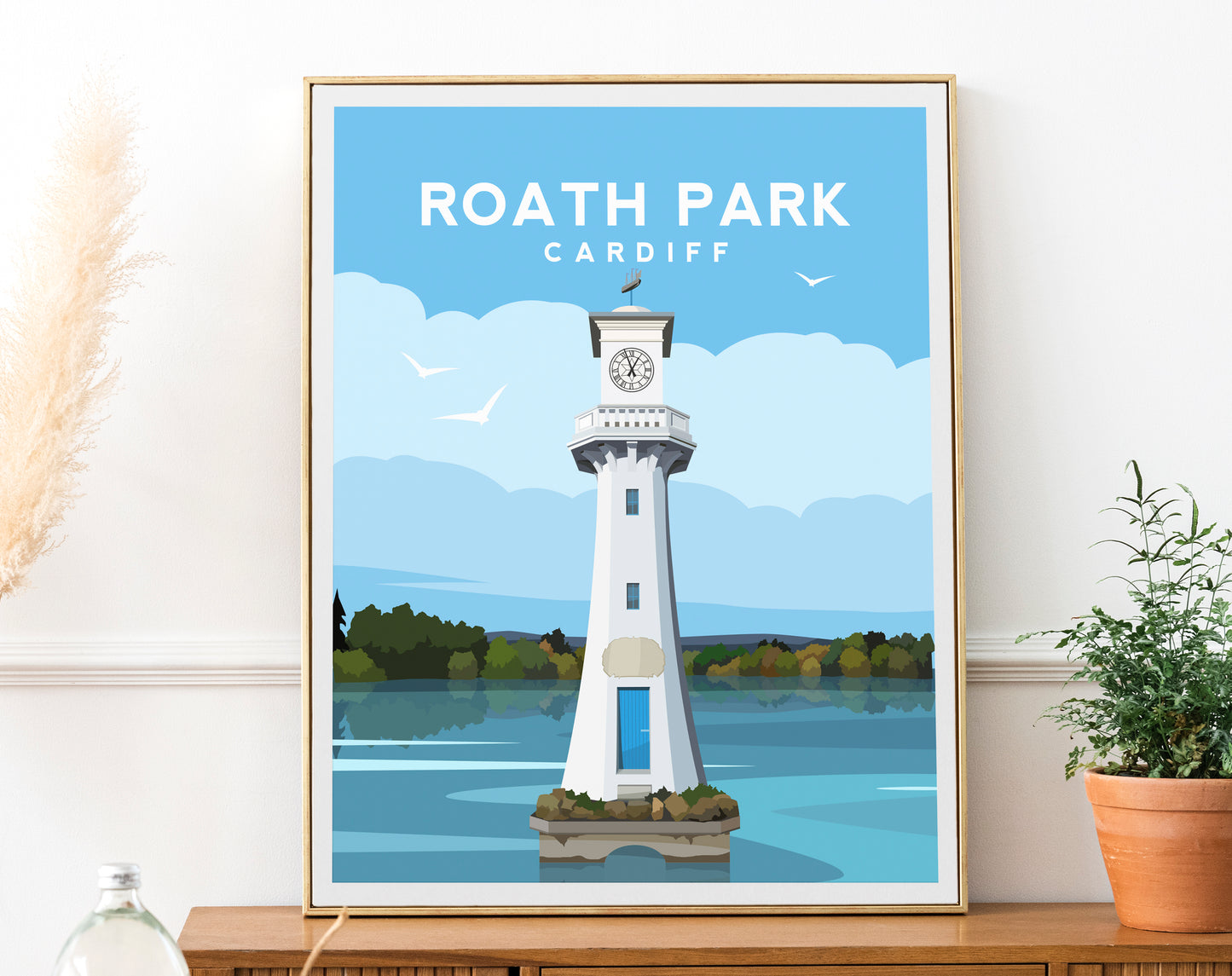 Cardiff Print | Roath Park Wales Travel Wall Art