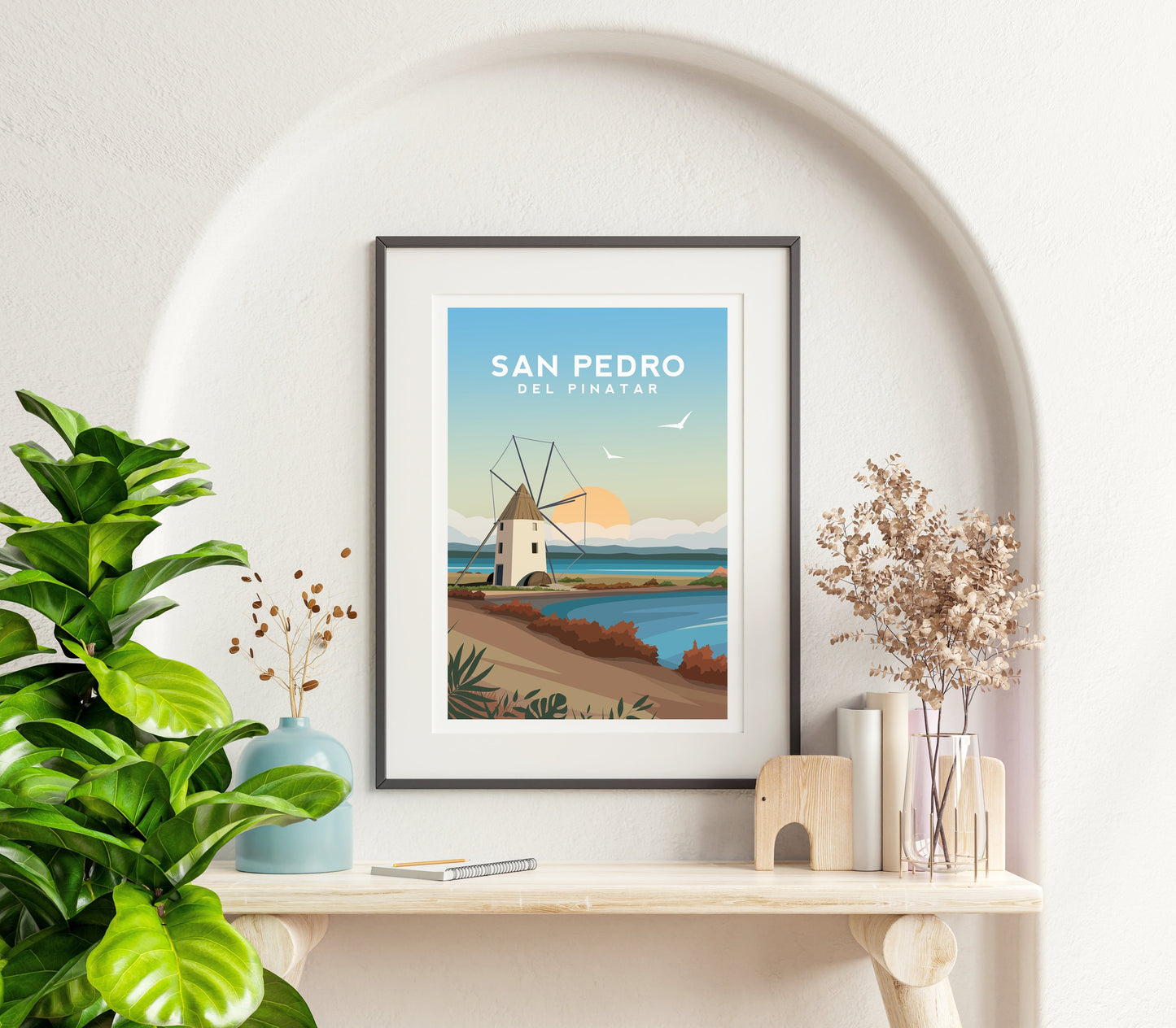 San Pedro Del Pinatar Spain Travel Print, Murcia Wall Art Typelab