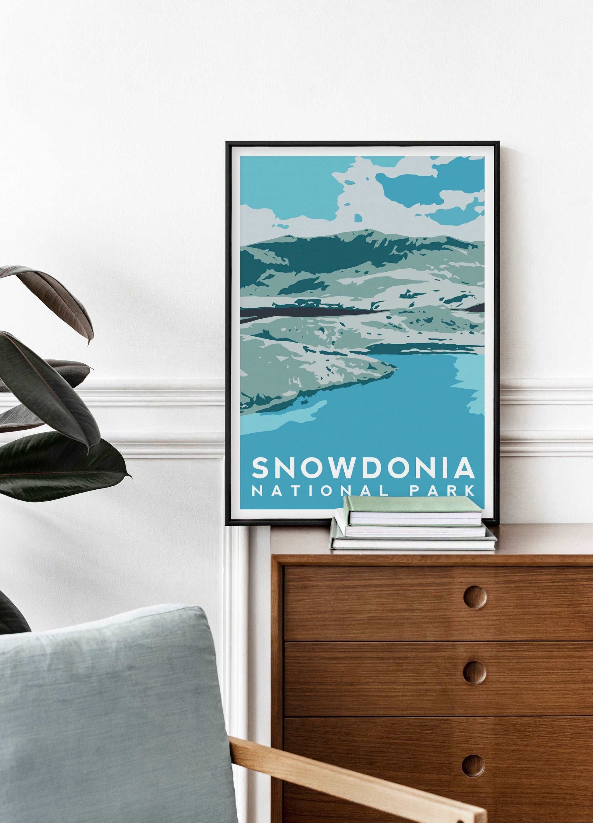 Snowdonia National Park, Wales Retro Print Typelab