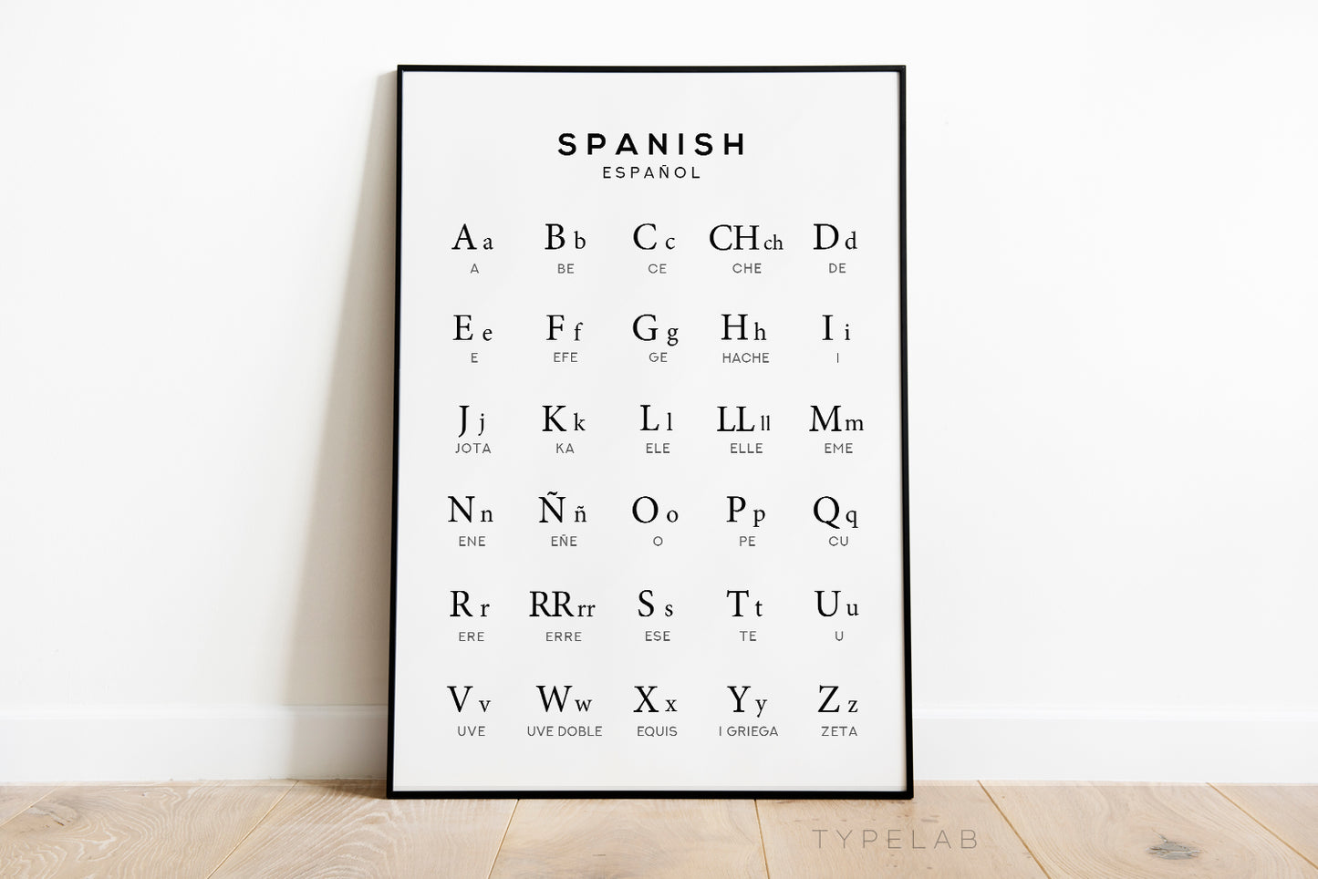 Spanish Alphabet and Number Print Set of 2 | Language Learning Wall Art