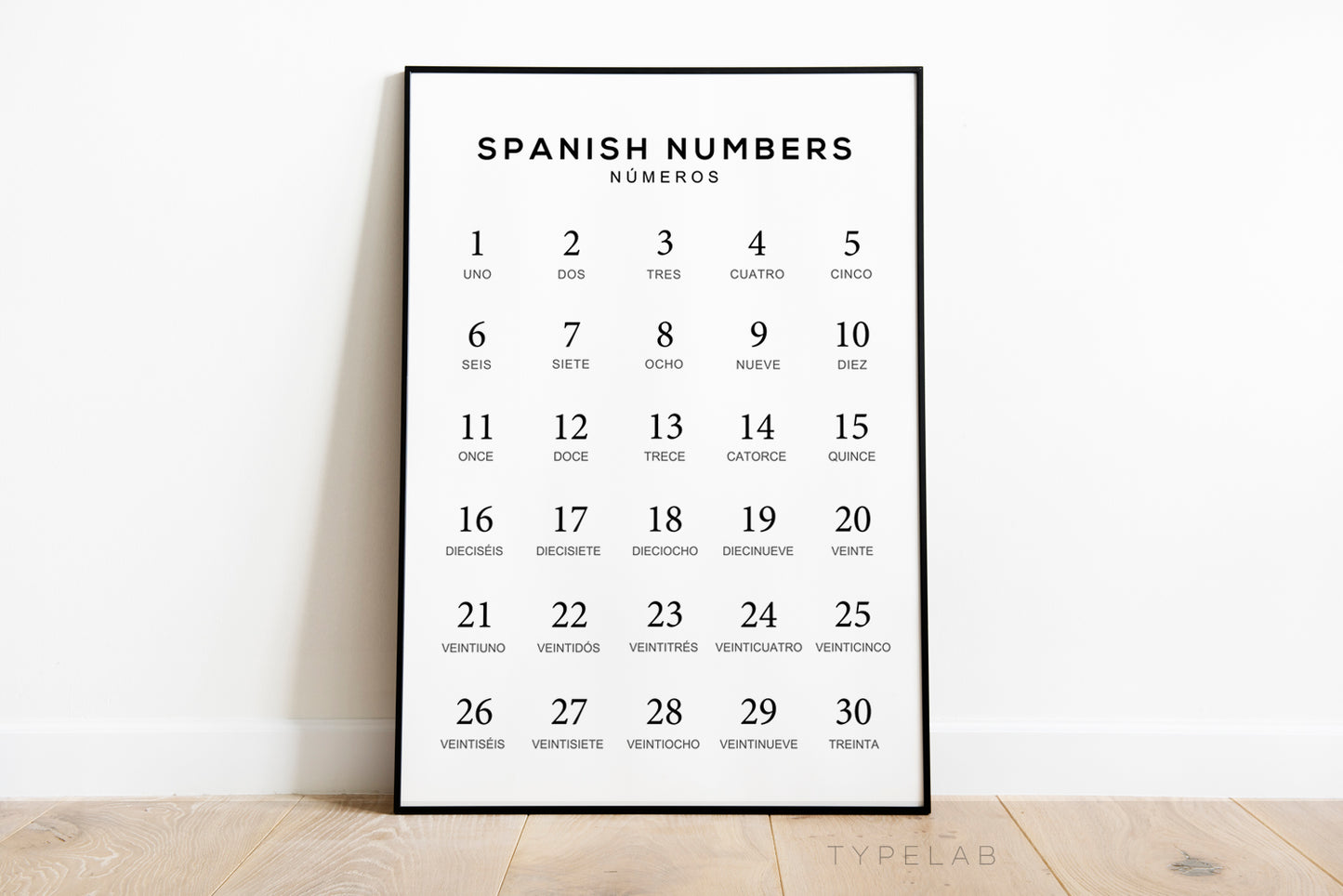 Spanish Alphabet and Number Print Set of 2 | Language Learning Wall Art