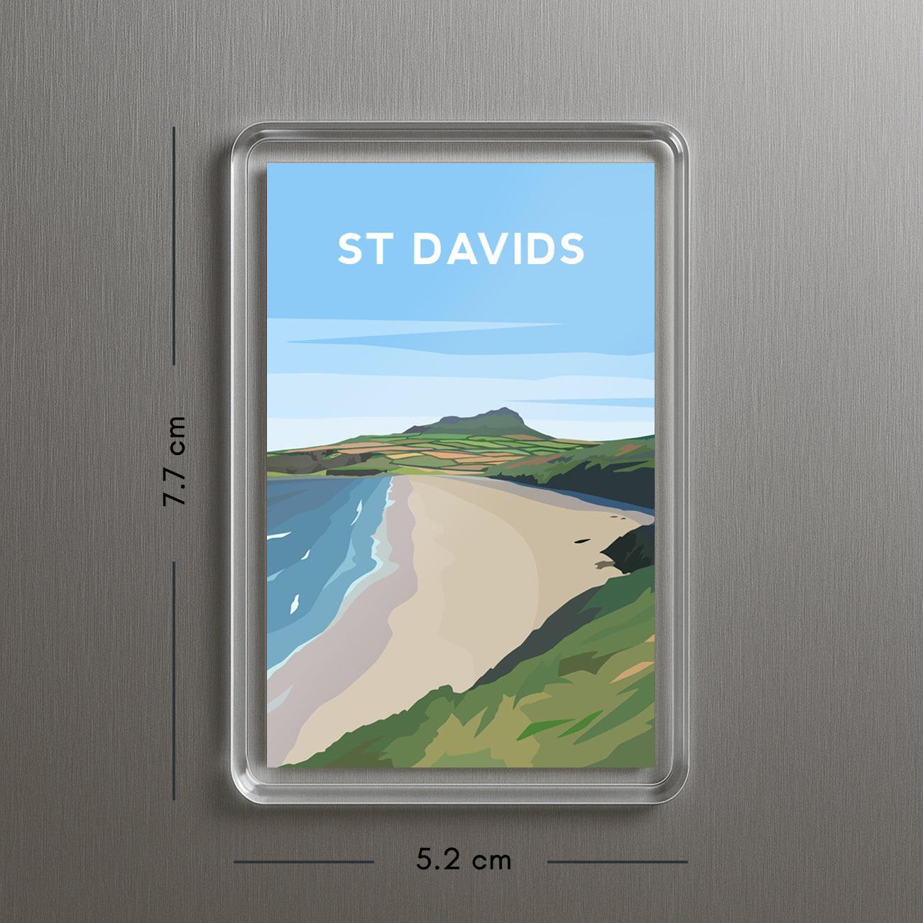 St Davids Wales Acrylic Fridge Magnet | Pembrokeshire Travel Magnet