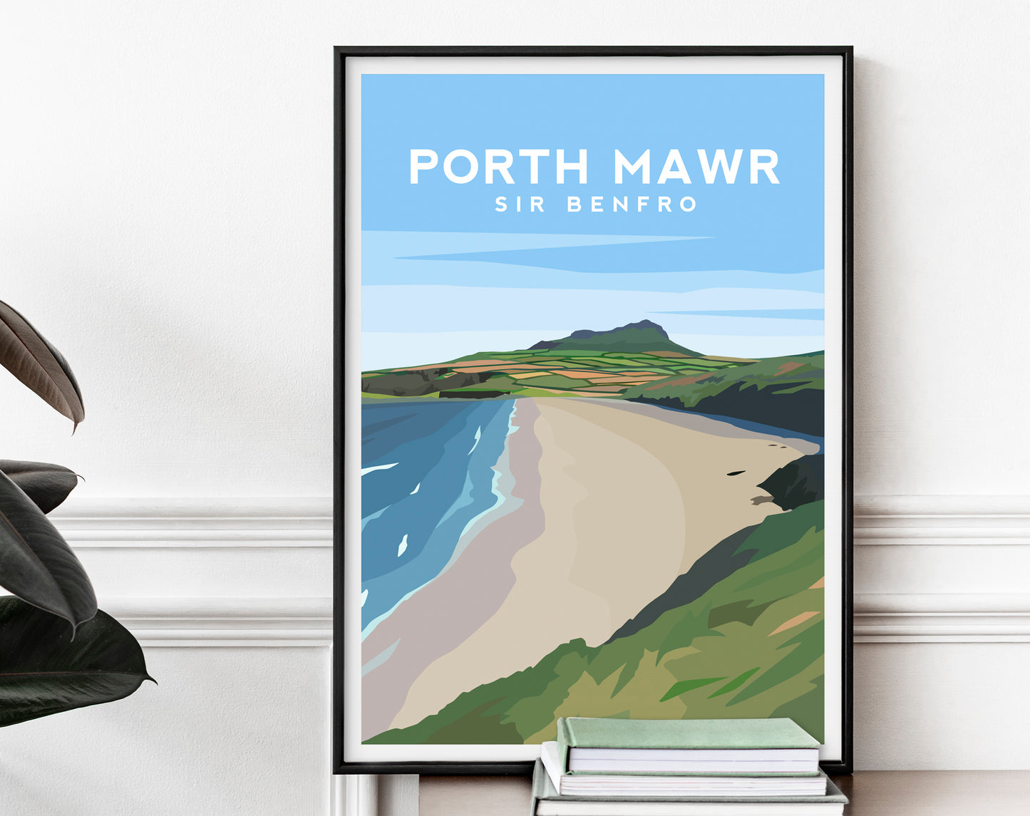 St Davids, Pembrokeshire Wales Travel Print Typelab