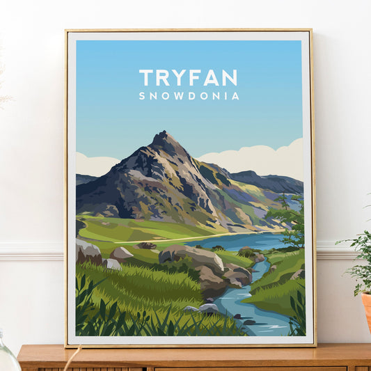 Tryfan Mountain Wales Print | Snowdonia Eryri Travel Wall Art