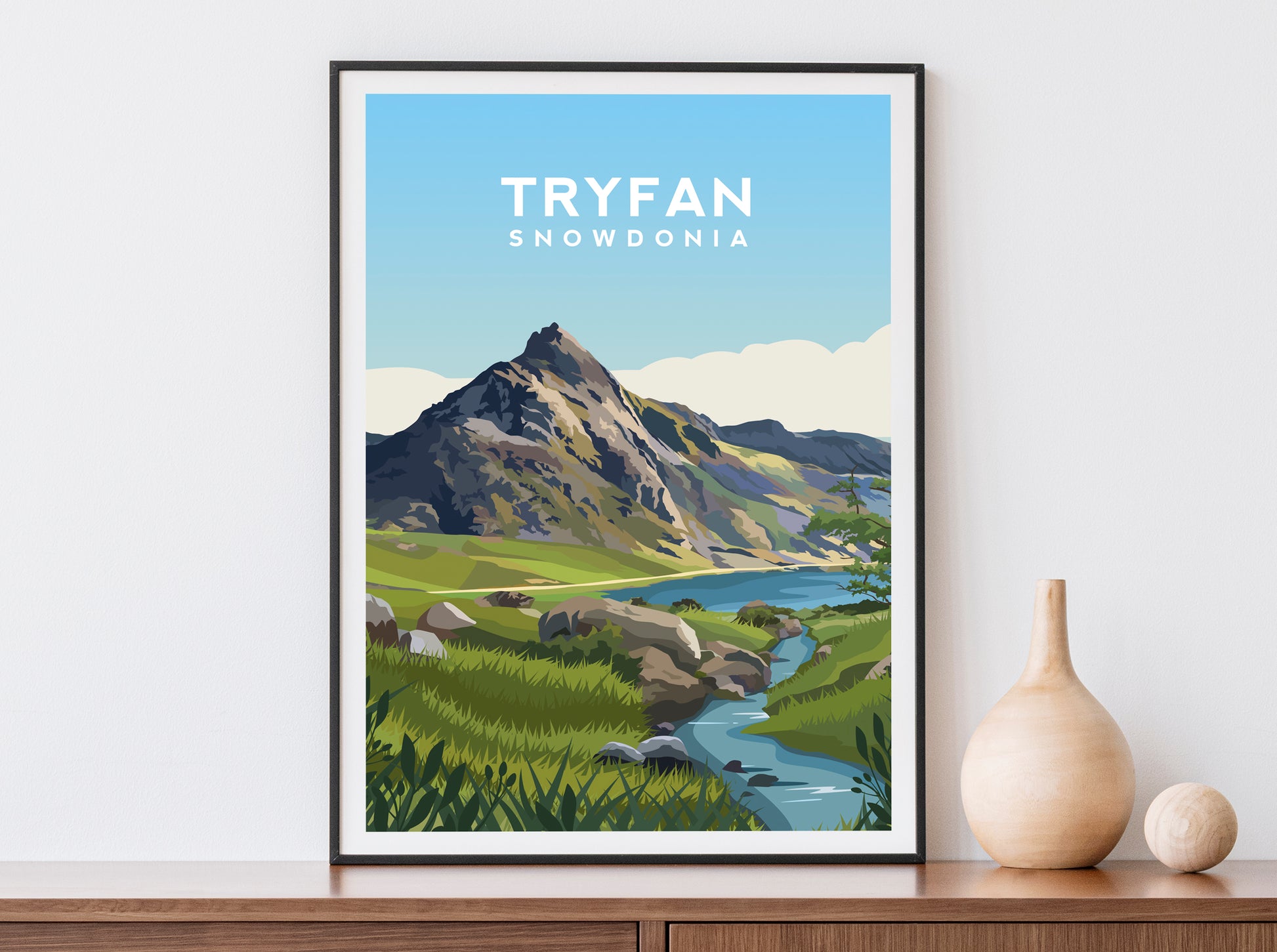 Tryfan Mountain Wales Print | Snowdonia Eryri Travel Wall Art