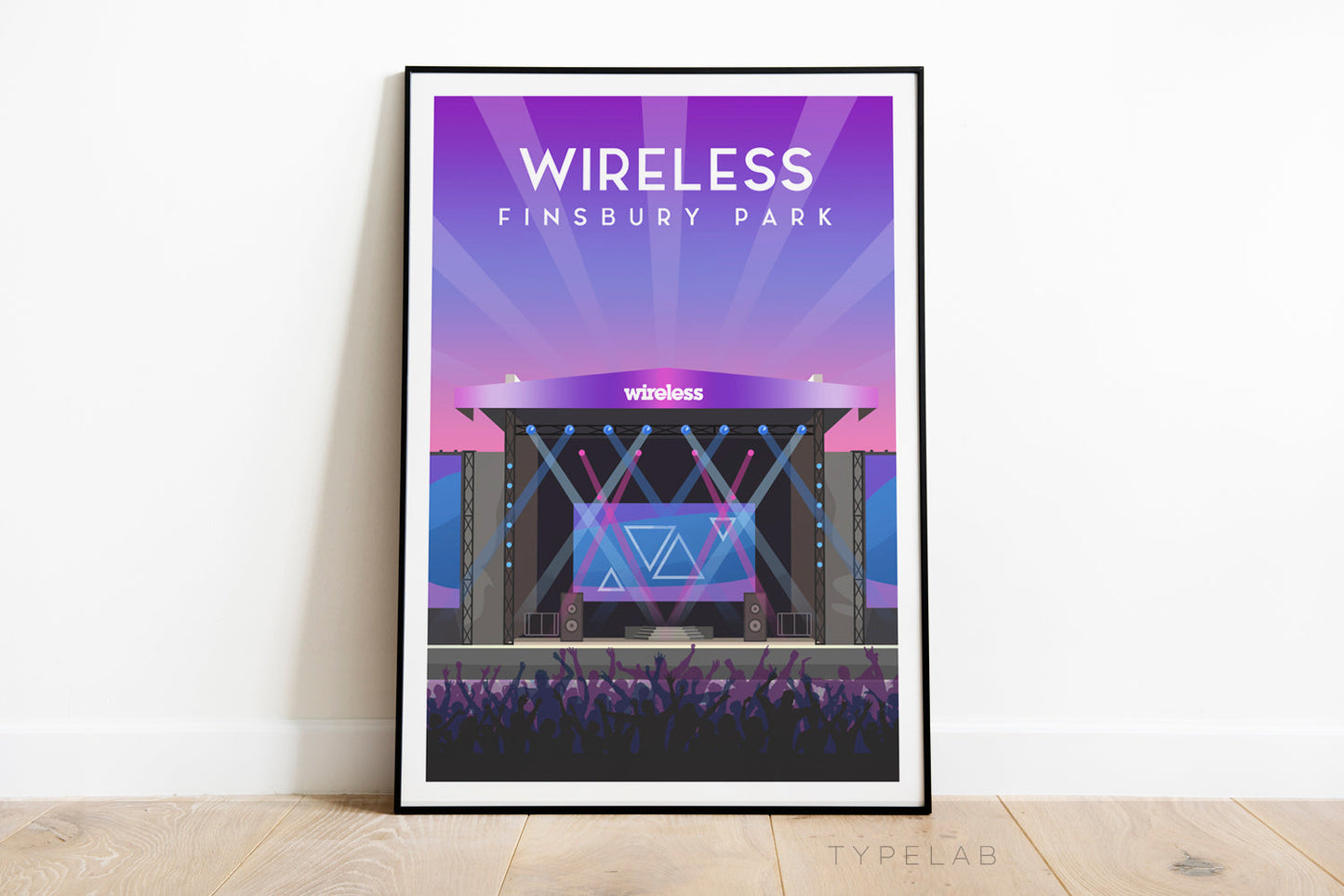 Wireless Festival Print, Finsbury Park London Wall Art Typelab