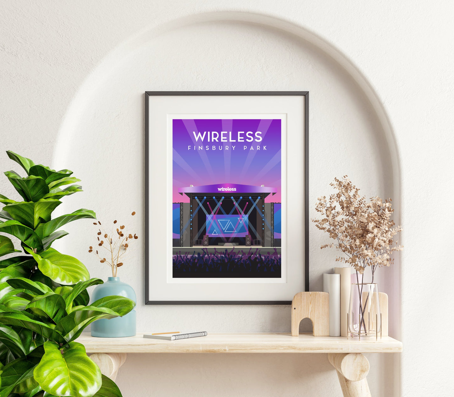Wireless Festival Print, Finsbury Park London Wall Art Typelab