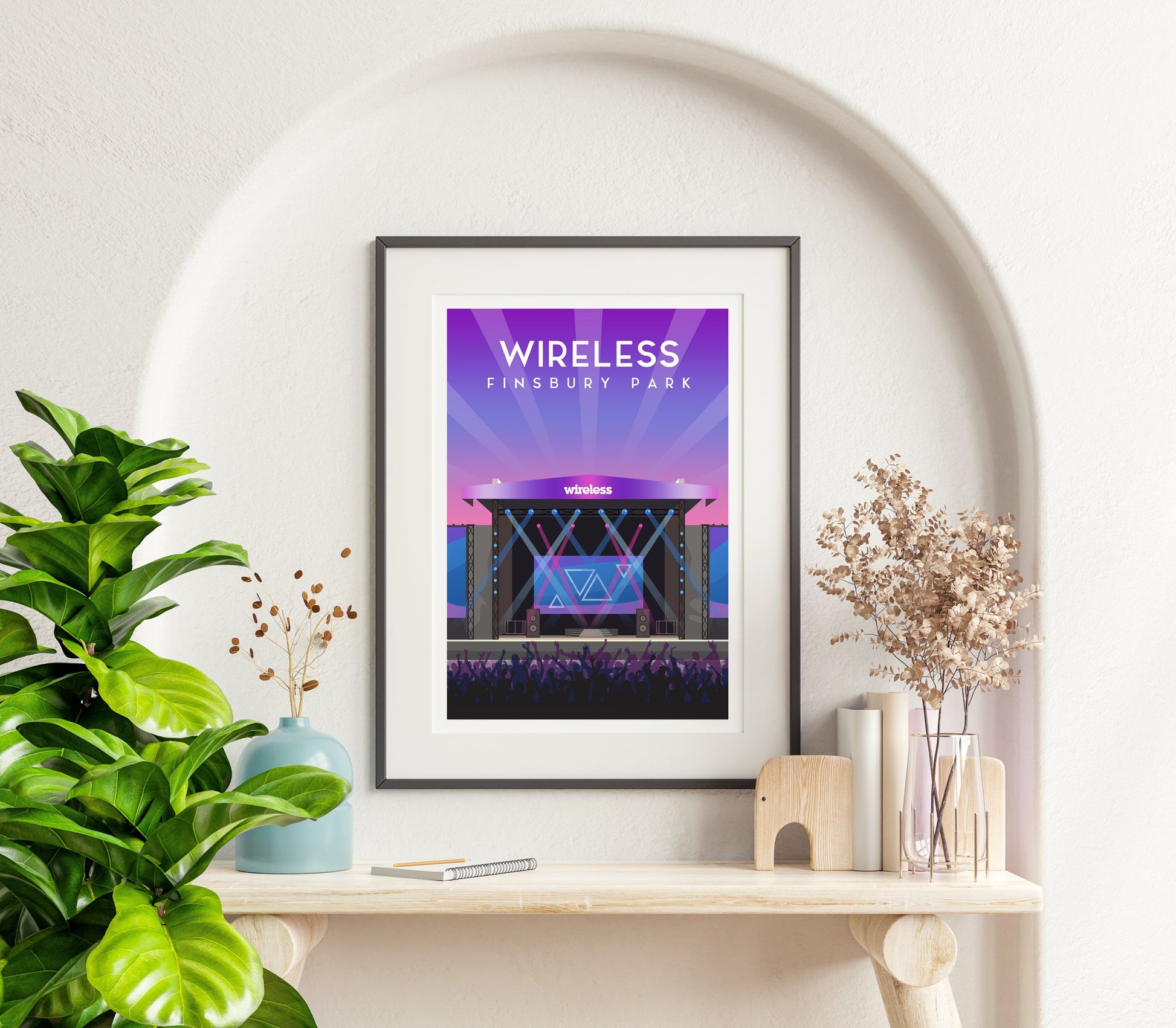 Wireless Festival Print, Finsbury Park London Wall Art Typelab